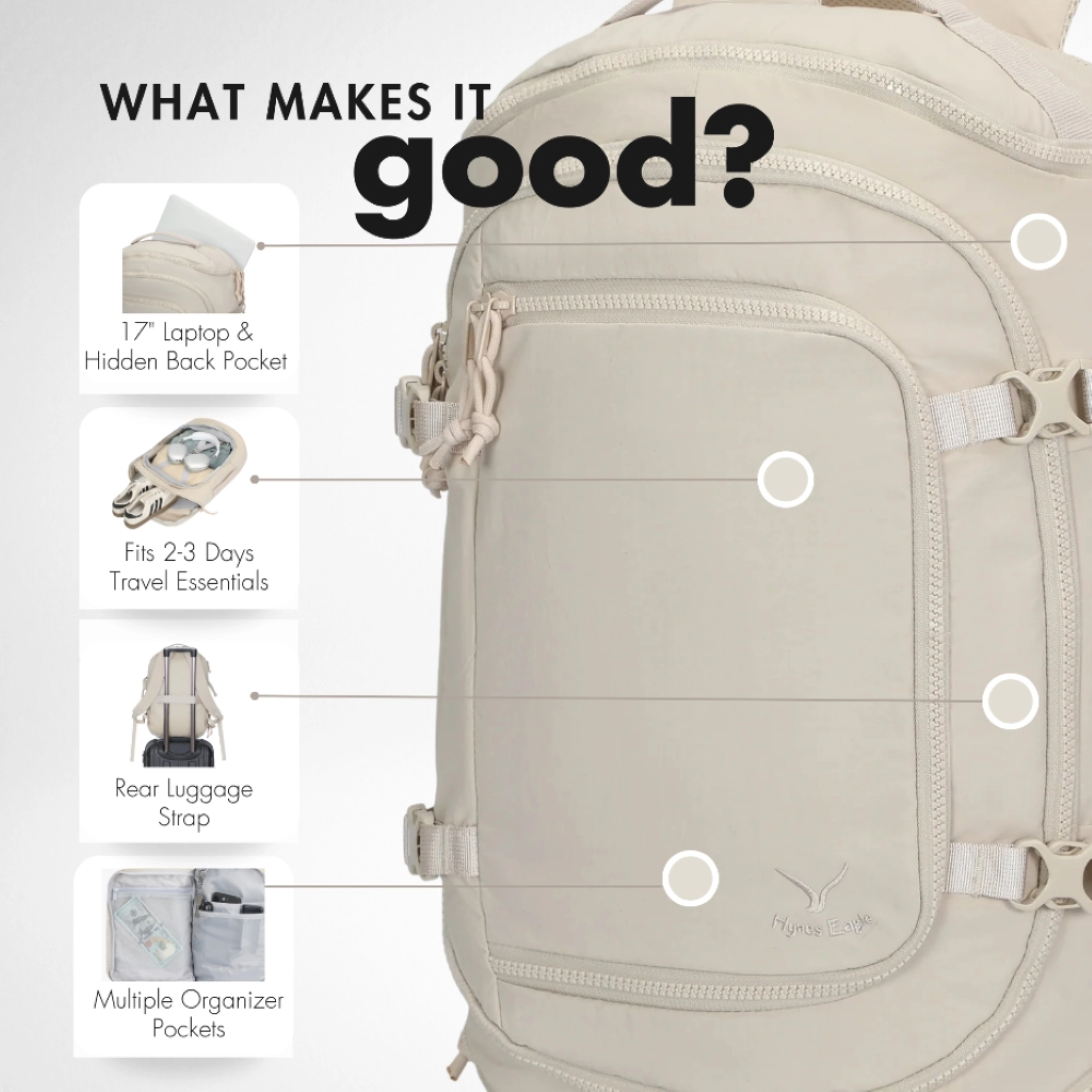 Hynes Eagle Unisex Active Daily Backpack