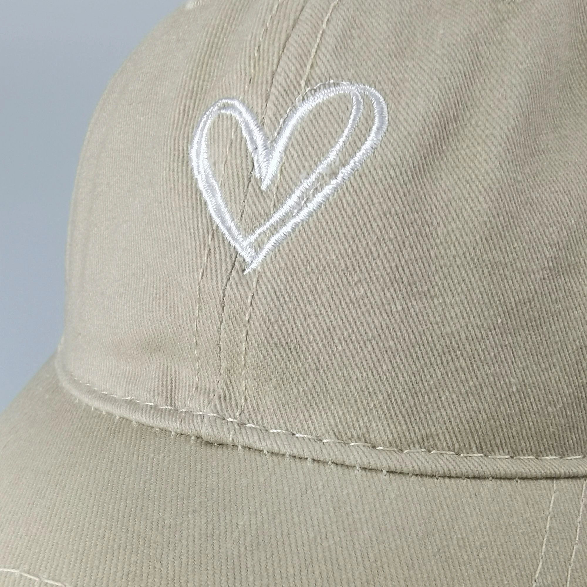 Anna-Kaci Women's Valentine Heart Embroidered Baseball Cap Low Bun Soft Cotton Trucker Hat