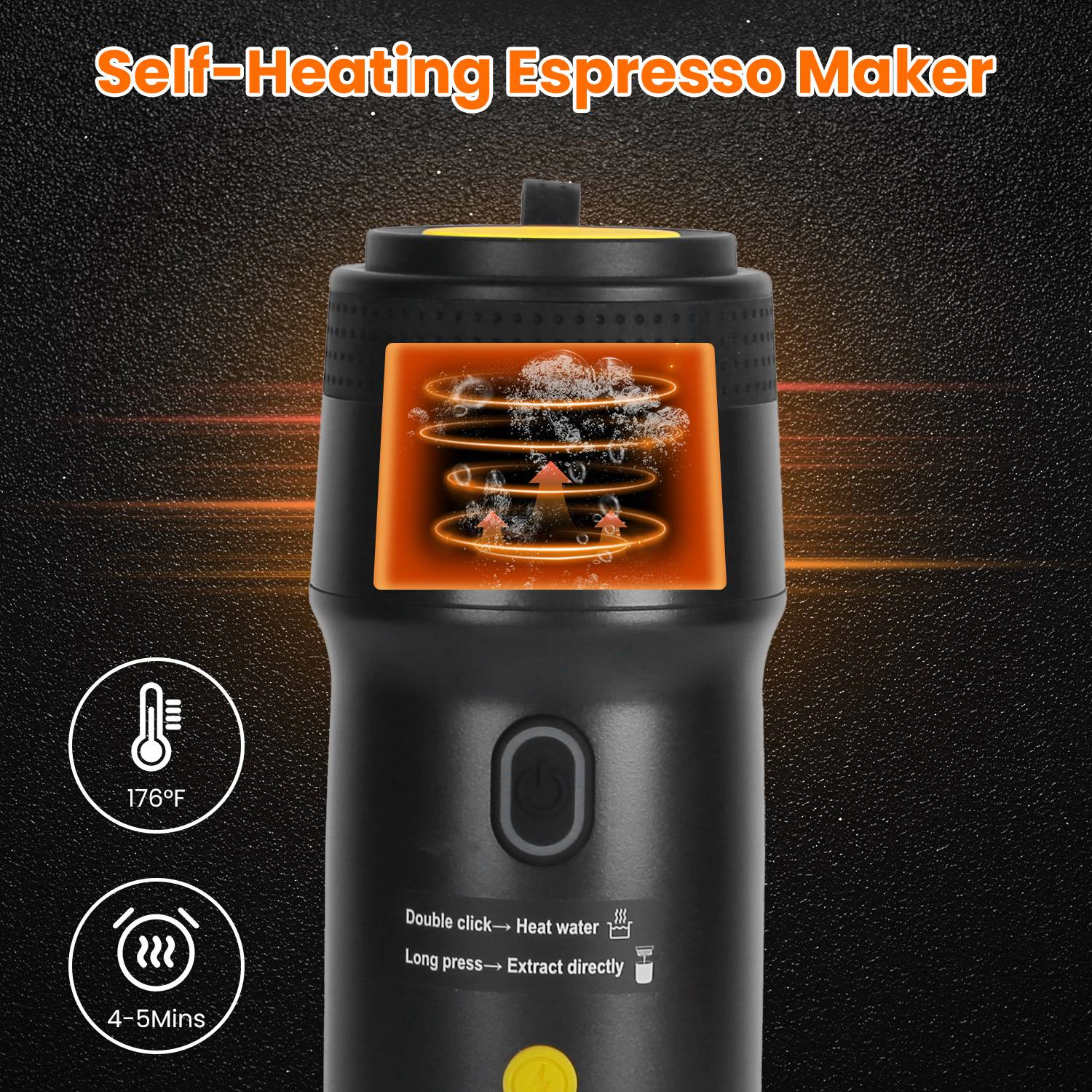 GBruno Cordless Self-Heating Espresso Machine