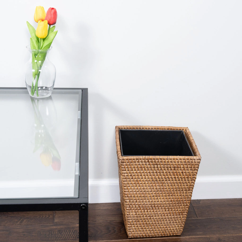Saboga Home™ Square Tapered Waste Basket with Metal Liner