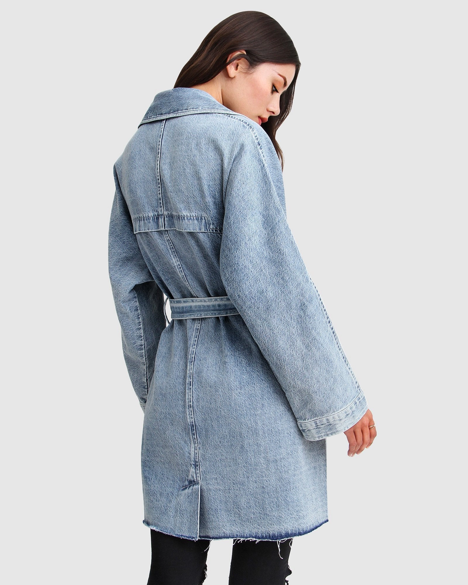 Belle & Bloom Womens Relaxed Boyfriend Denim Jacket