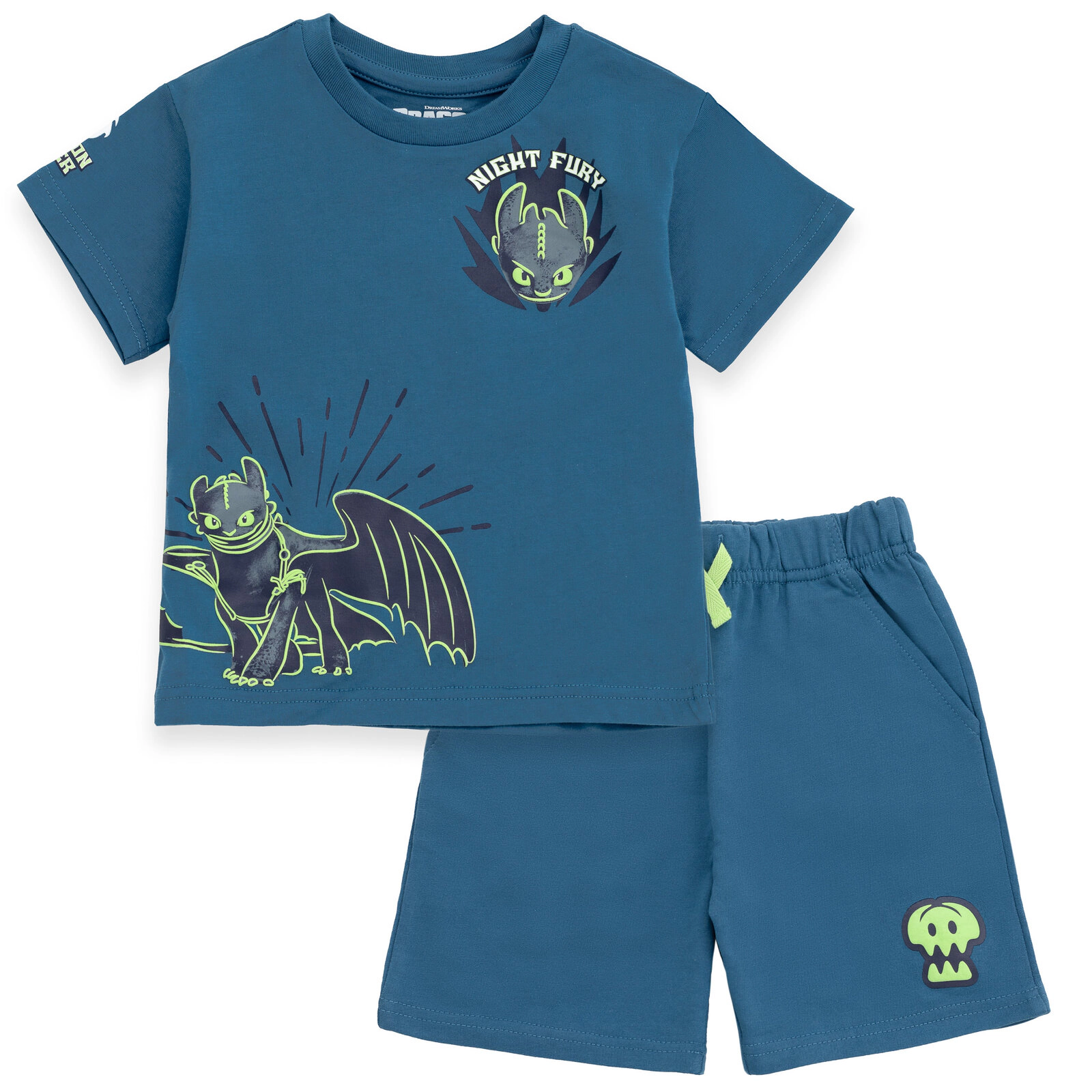 DreamWorks How to Train Your Dragon Toothless Boys' 2-Piece T-Shirt and Shorts Set