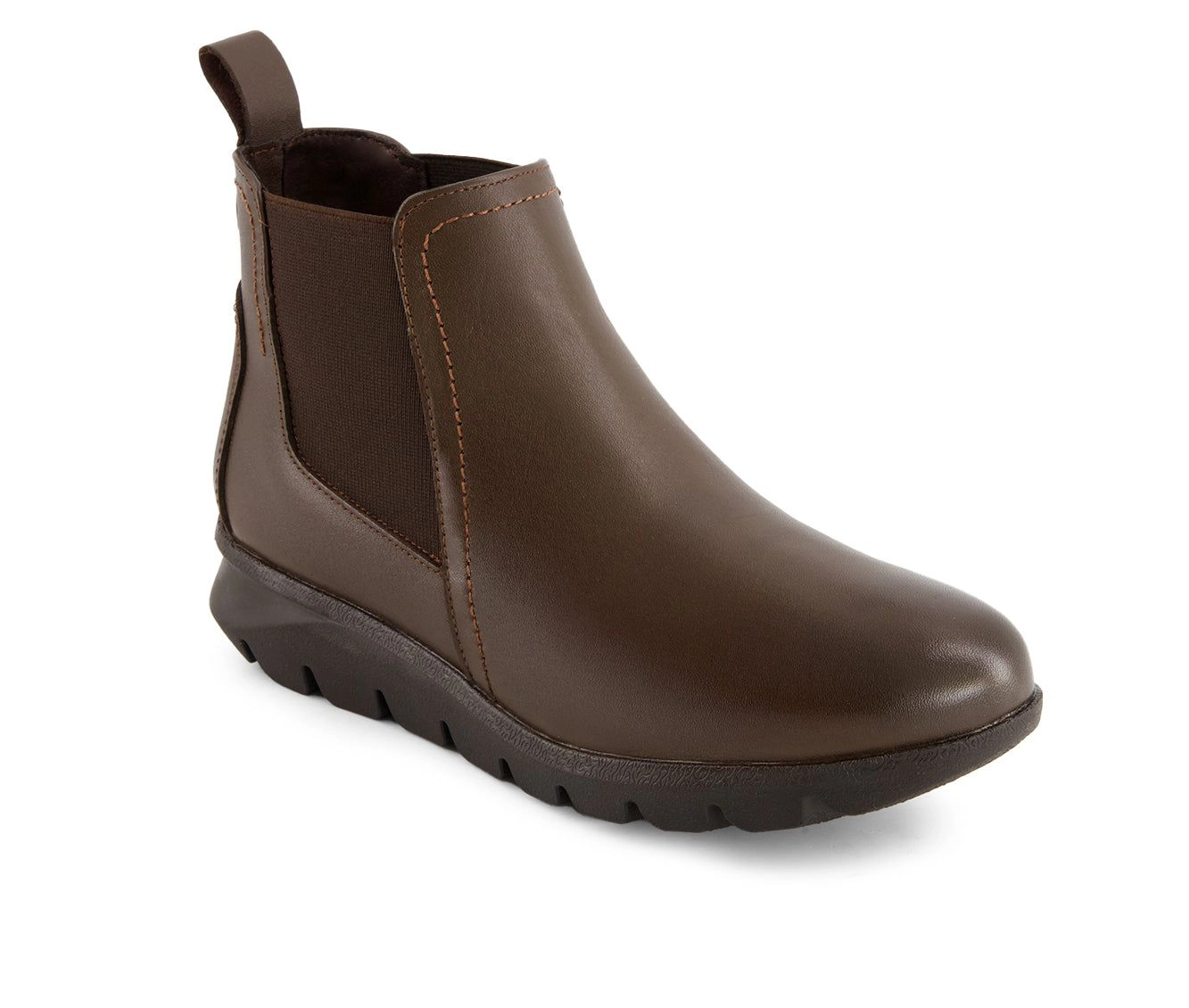 Andrea Womens Leather Short Chelsea Boots