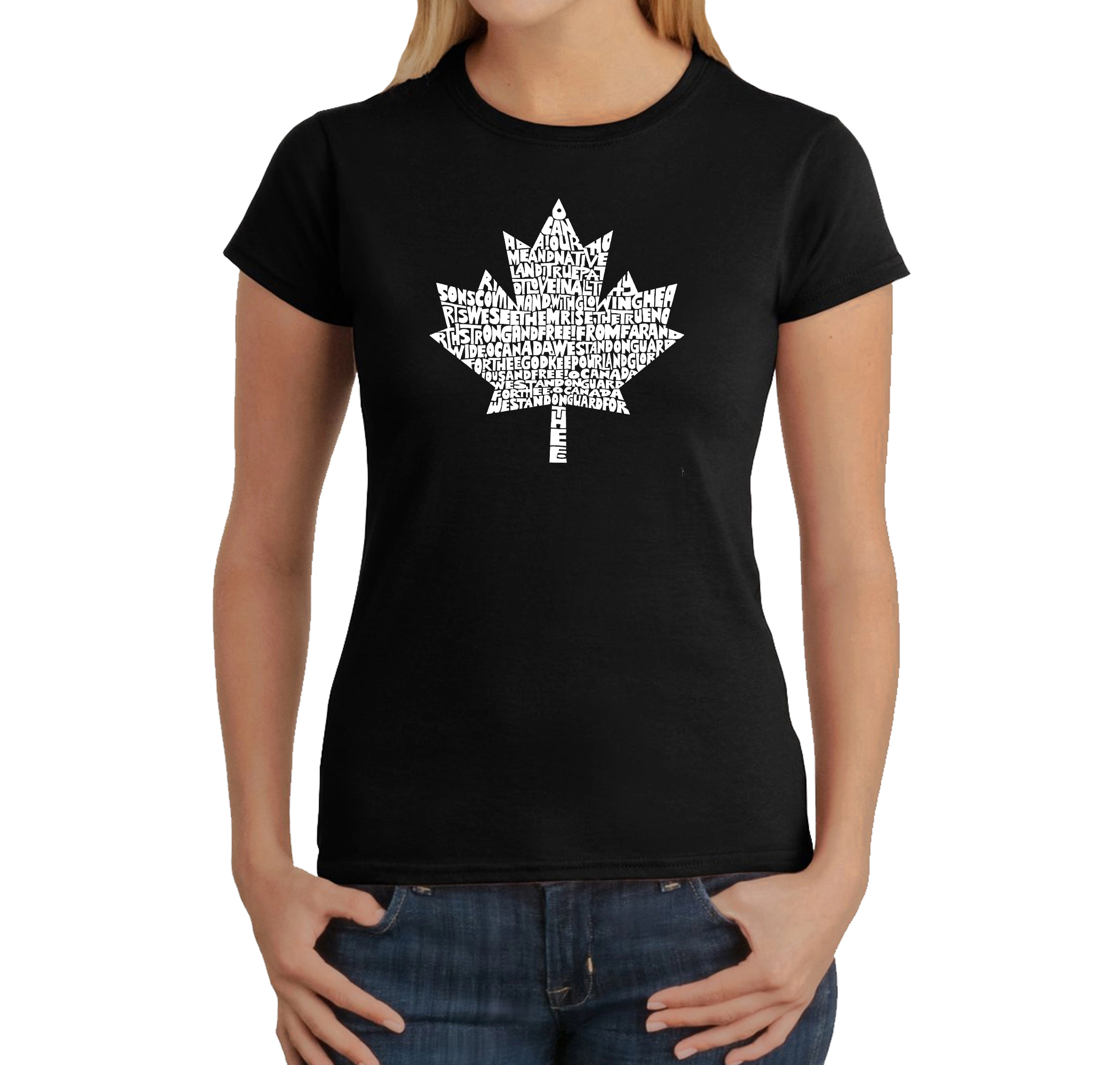 LA Pop Art Women's Word T-Shirt - Canadian National Anthem