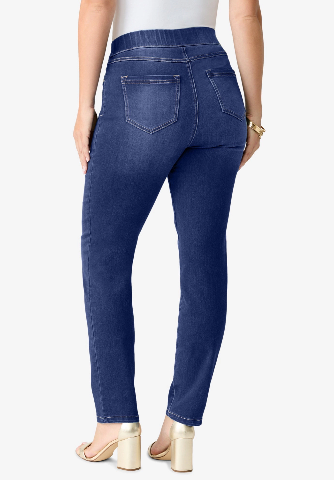 Roaman's Women's Plus 360° Stretch Straight Leg Jean