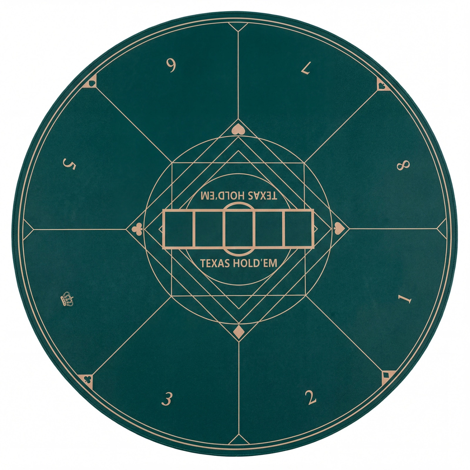 SUGIFT -in Round Poker Mat for Texas Hold'em with Anti-Slip Rubber Base and Lightweight Carrying Bag