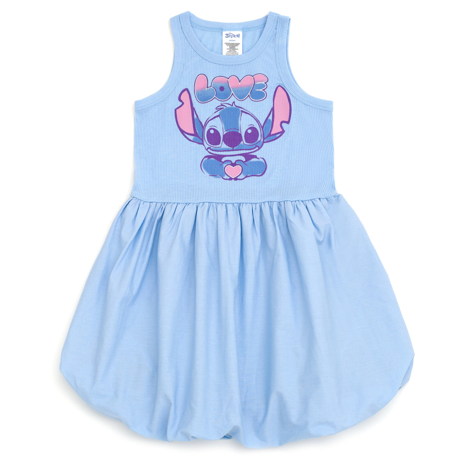 Disney Lilo & Stitch Girls' Sleeveless Bubble Dress