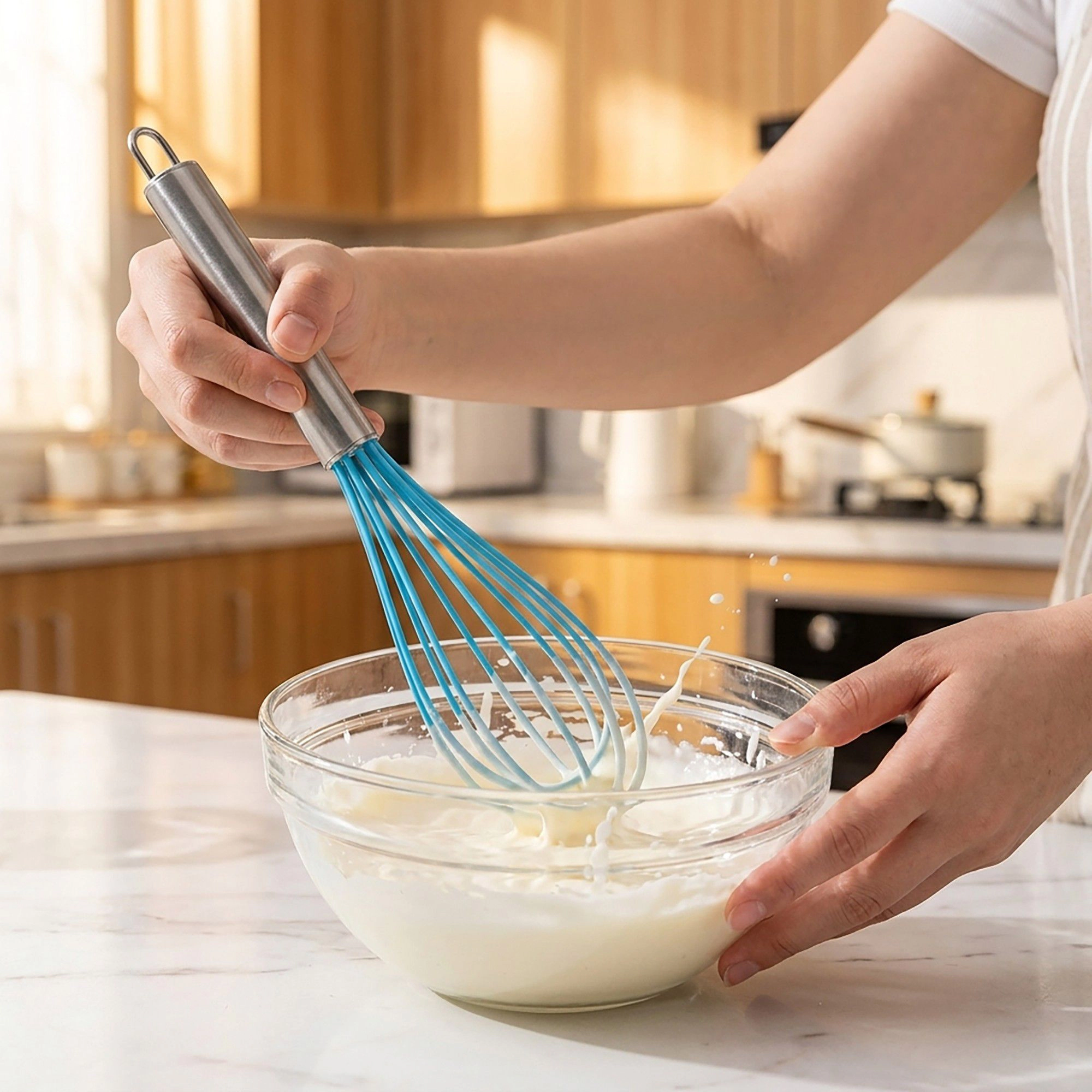 Alilang Women 5-Piece Silicone Kitchen Utensil Set with Spatulas, Whisk and Pastry Brush