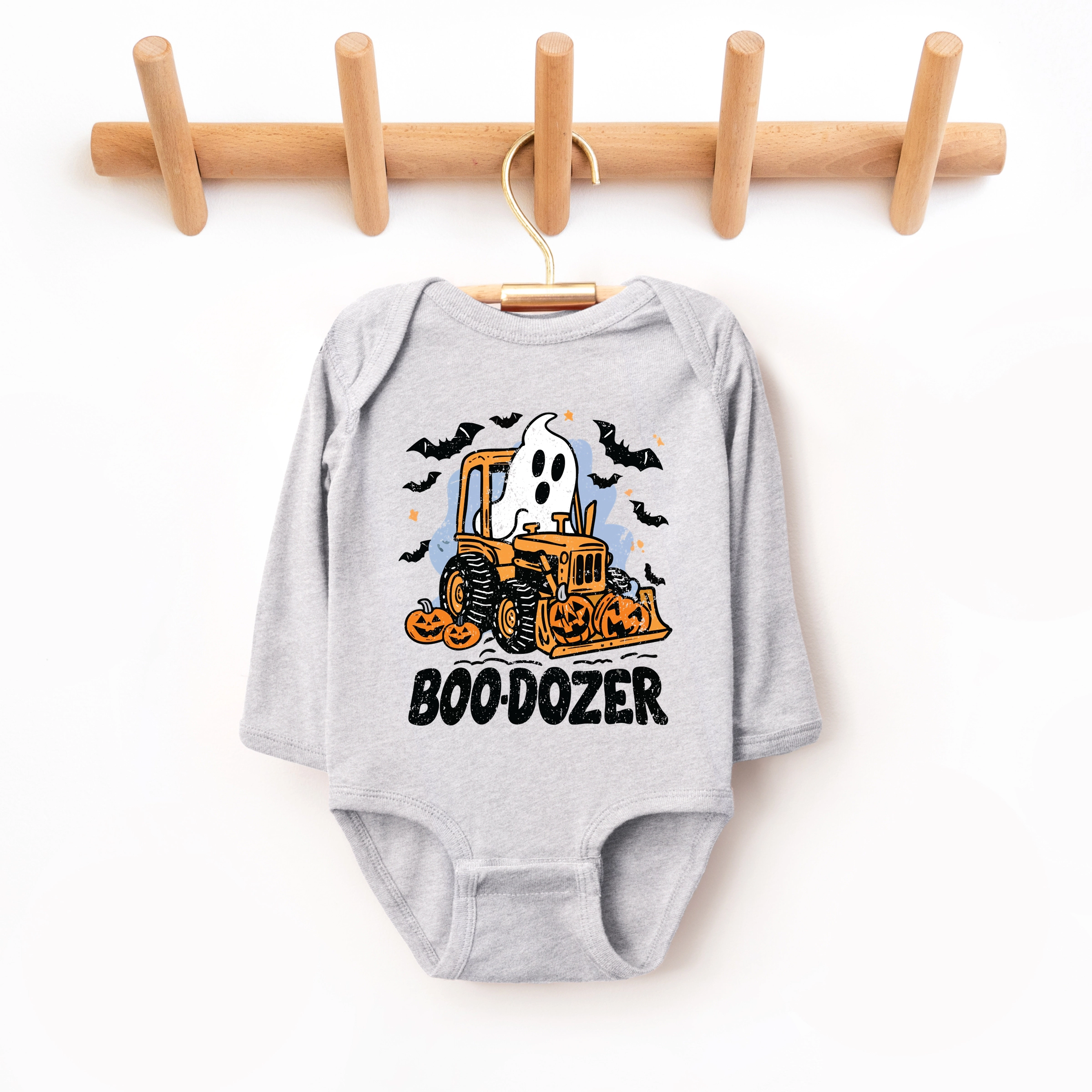 The Juniper Shop - Infant Long Sleeve Bodysuit Boodozer Pumpkins