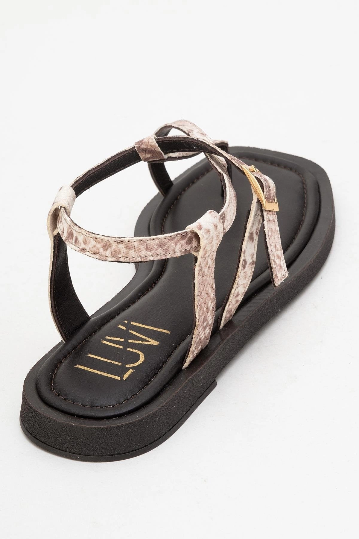 Forever & Always Womens Morgana Leather Thong Sandals