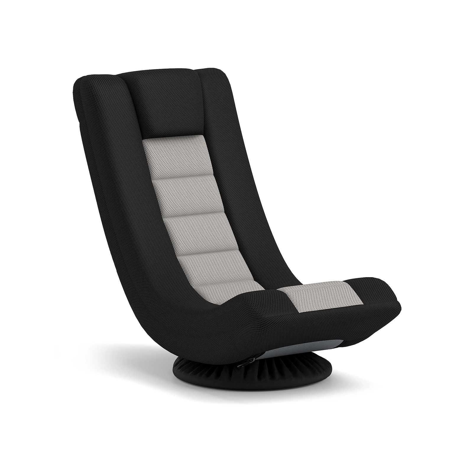 SUGIFT 4-Position Adjustable Swivel Gaming Floor Chair with Foldable Backrest 310-lb Capacity Black and Gray