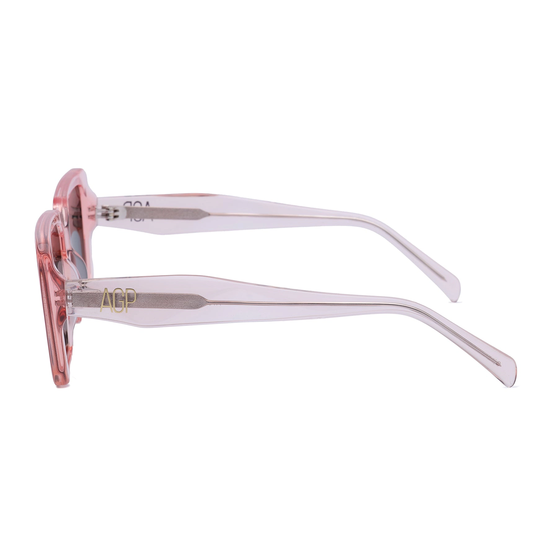 AGP PARIS Women's Chunky Transparent Square Acetate Polarized Lens UV400 Sunglasses