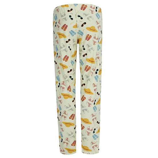 Roll Outta Bed Women's Vacation Polysuede Open Bottom Pajama Pants
