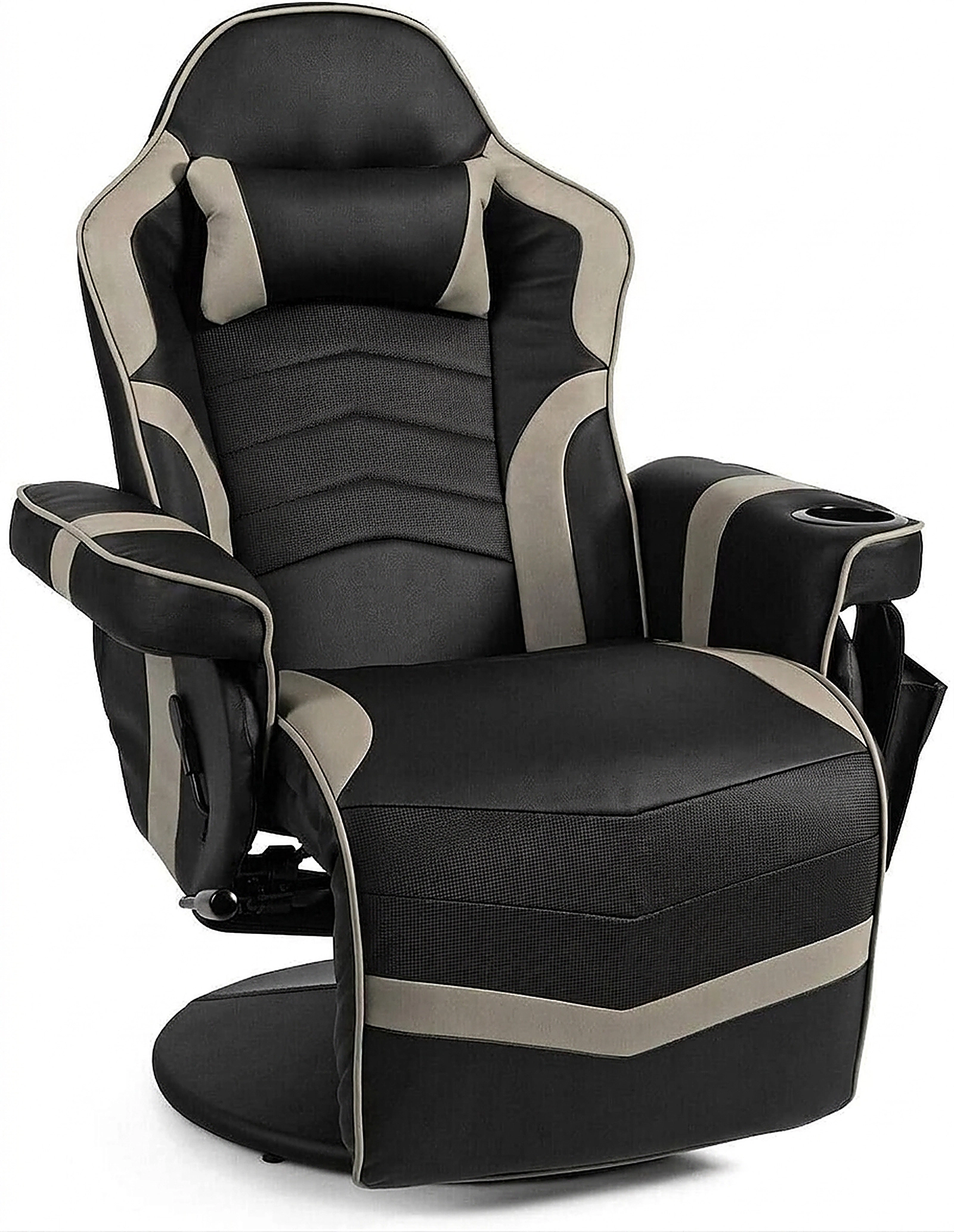 SUGIFT Ergonomic High Back Massage Gaming Recliner Chair with Pillow 264.5-lb Capacity Gray