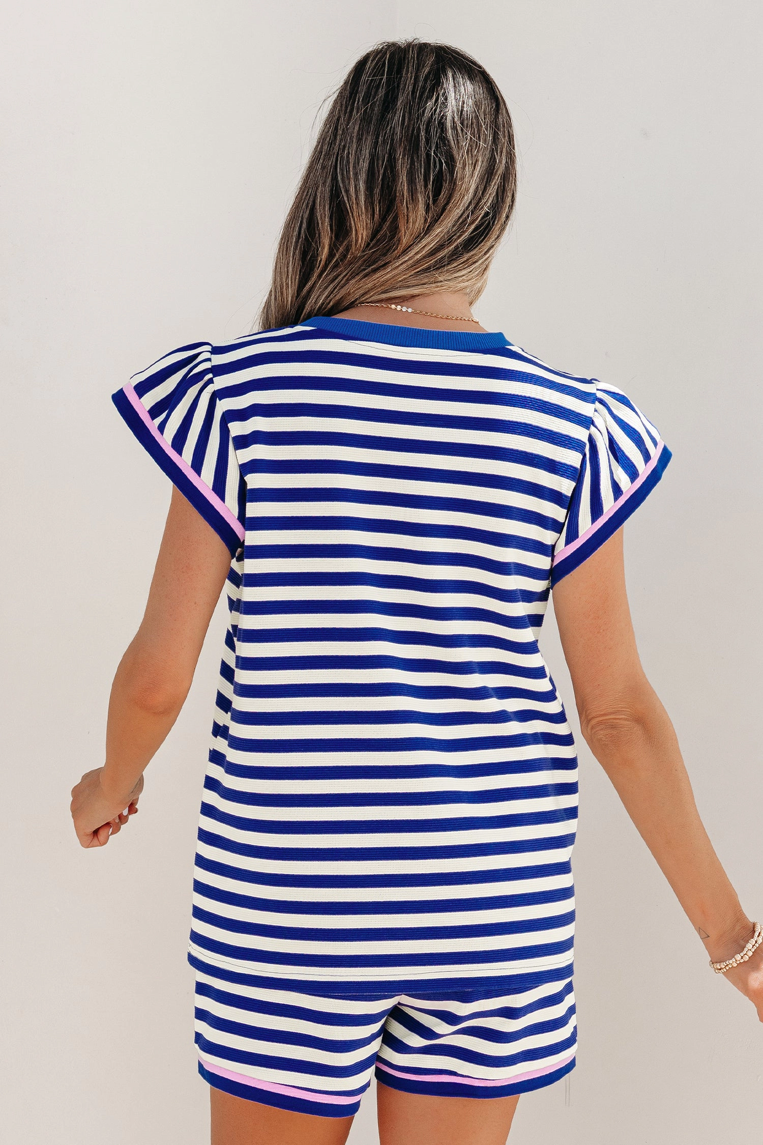 Threaded Pear Xiomara Trim Cap Sleeve Top