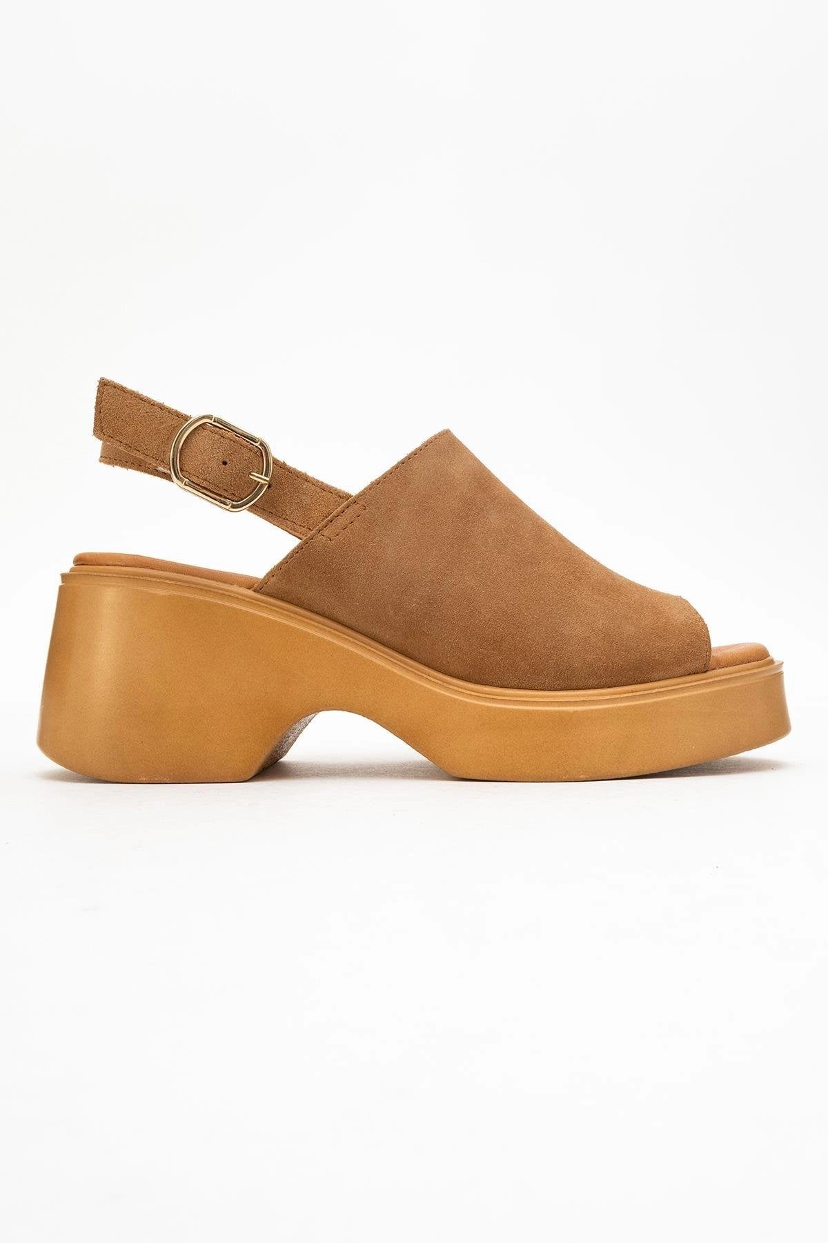 Forever & Always Womens Power Leather Platform Wedge Sandalss