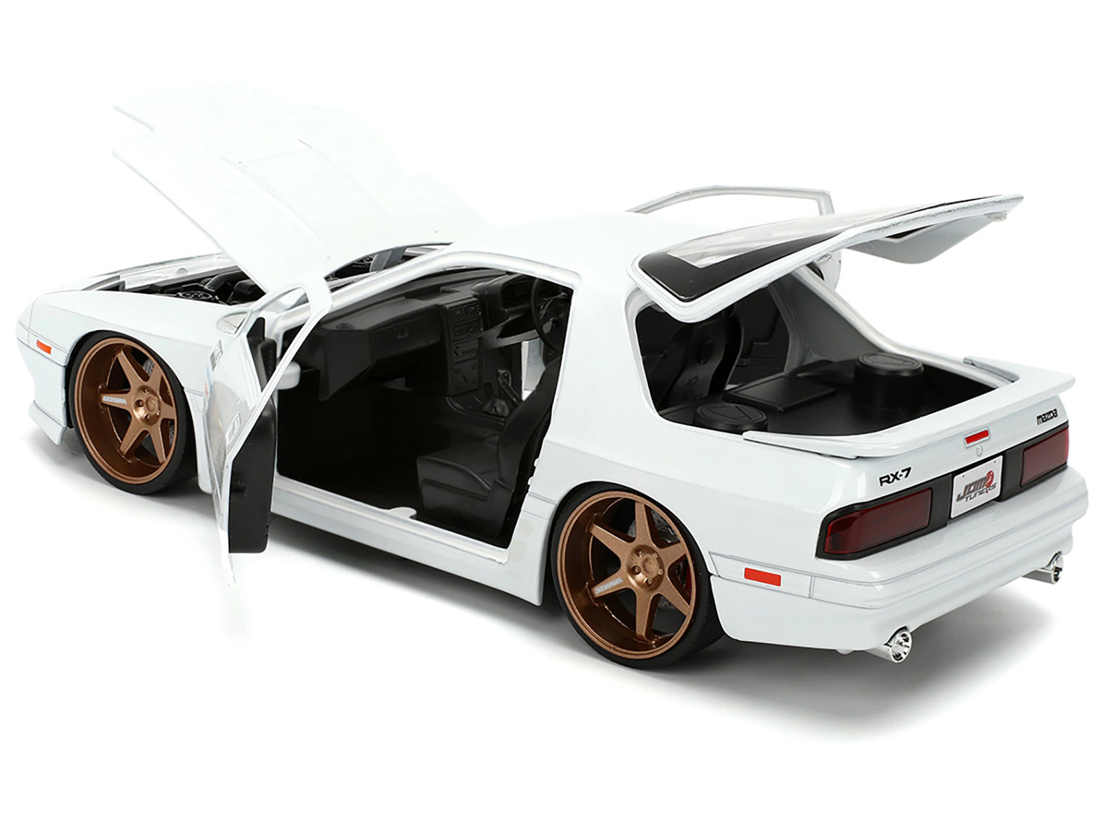 Jada 1985 Mazda RX-7 White "JDM Tuners" Series 1/24 Diecast Model Car by Jada
