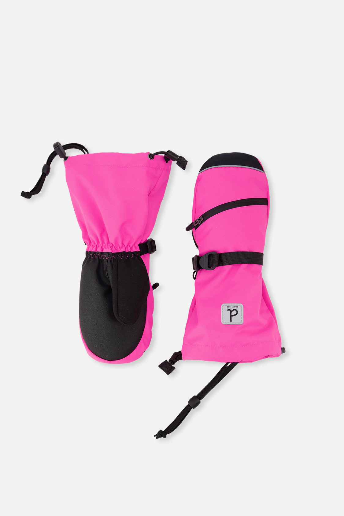 Deux par Girls Teknik Cordura-Reinforced Winter Mittens with Zippered Pocket