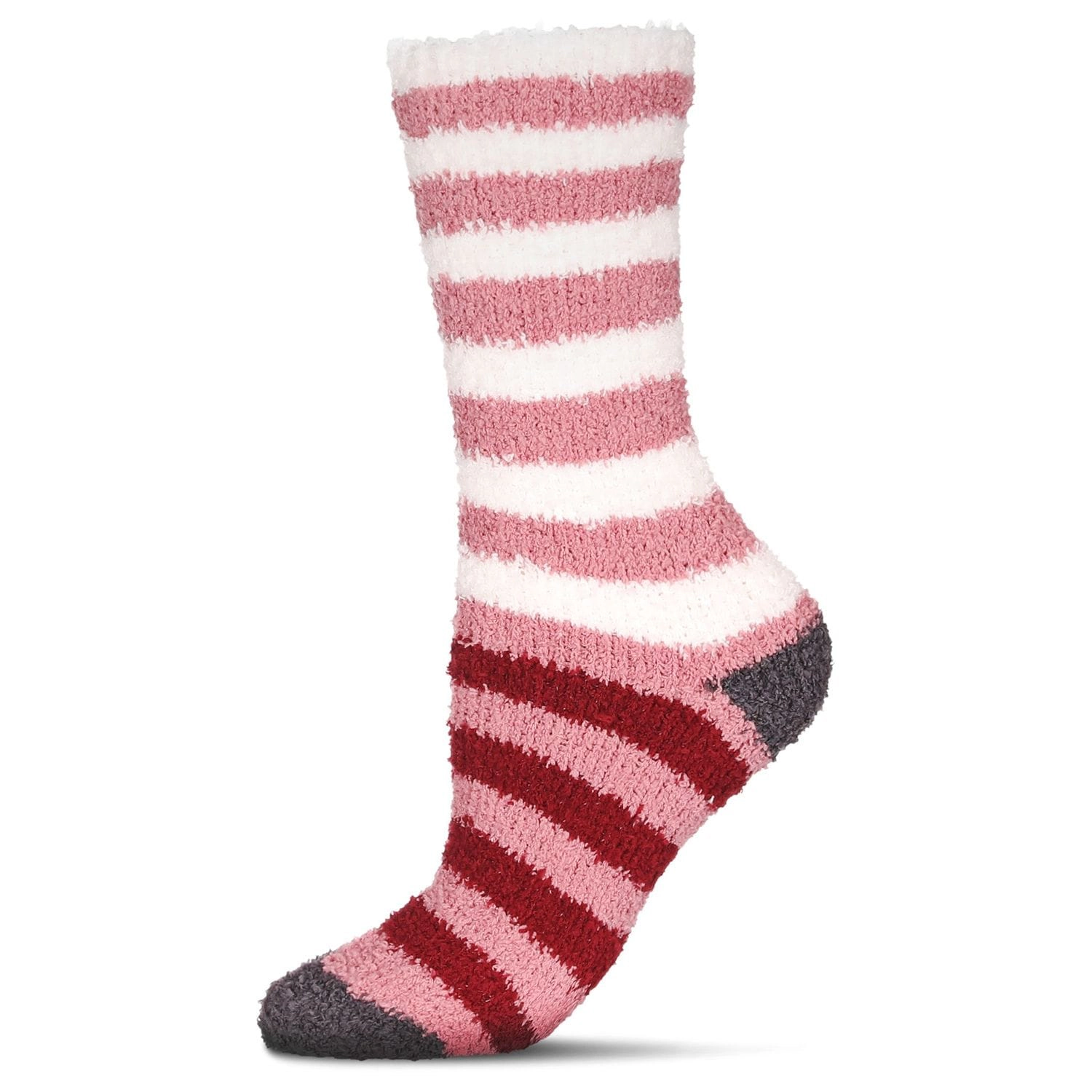 MeMoi Women's Rugby Multicolor Stripe Cozy Crew Socks
