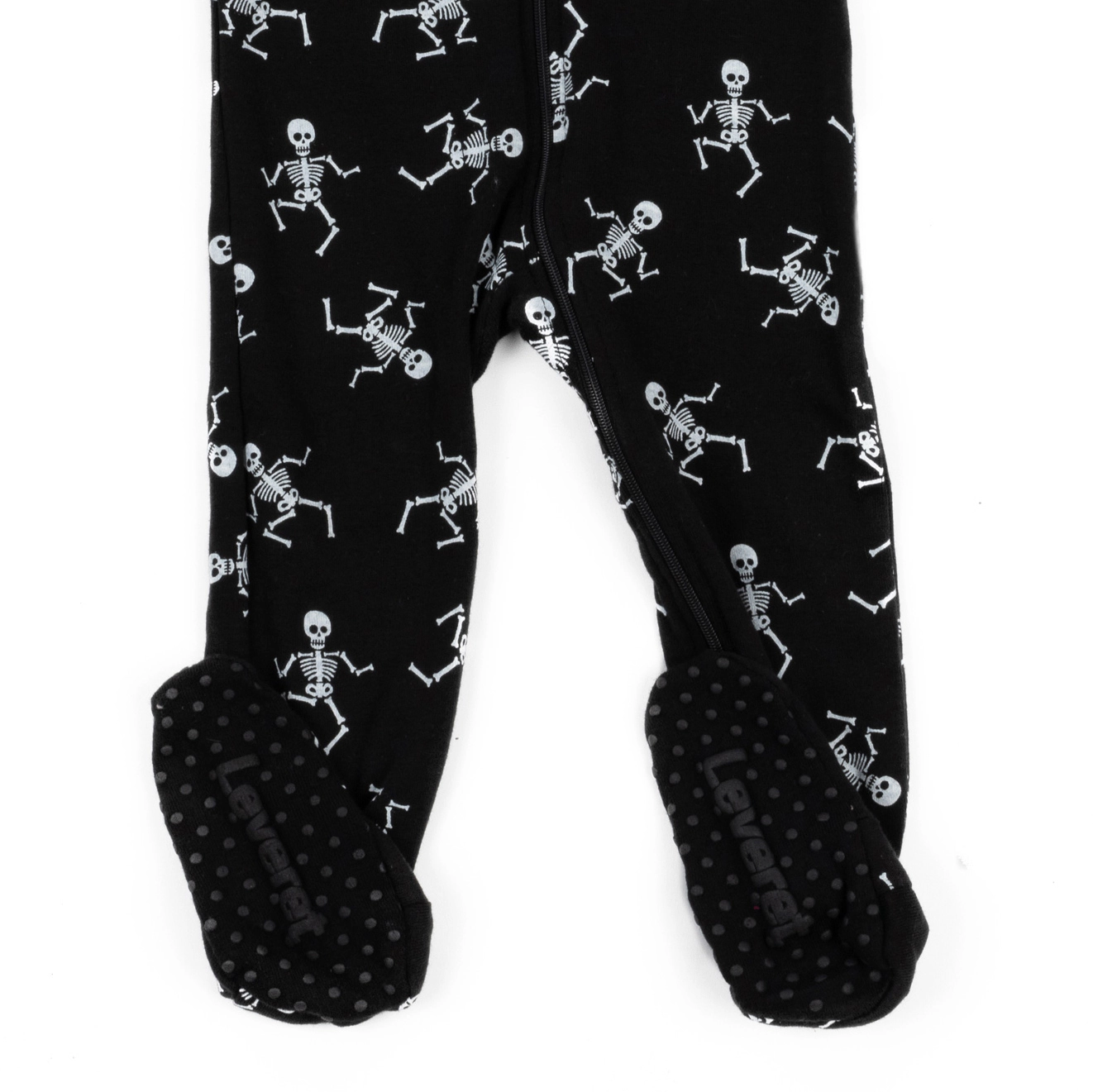 Leveret Toddler Cotton Footed Halloween Skeleton Pajamas