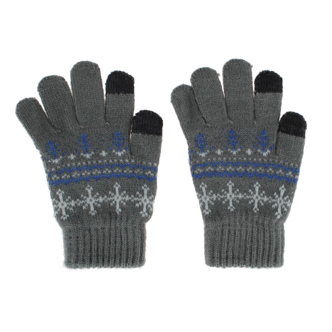 Grand Sierra Girl's One Size Snowflake Pattern Touchscreen Gloves