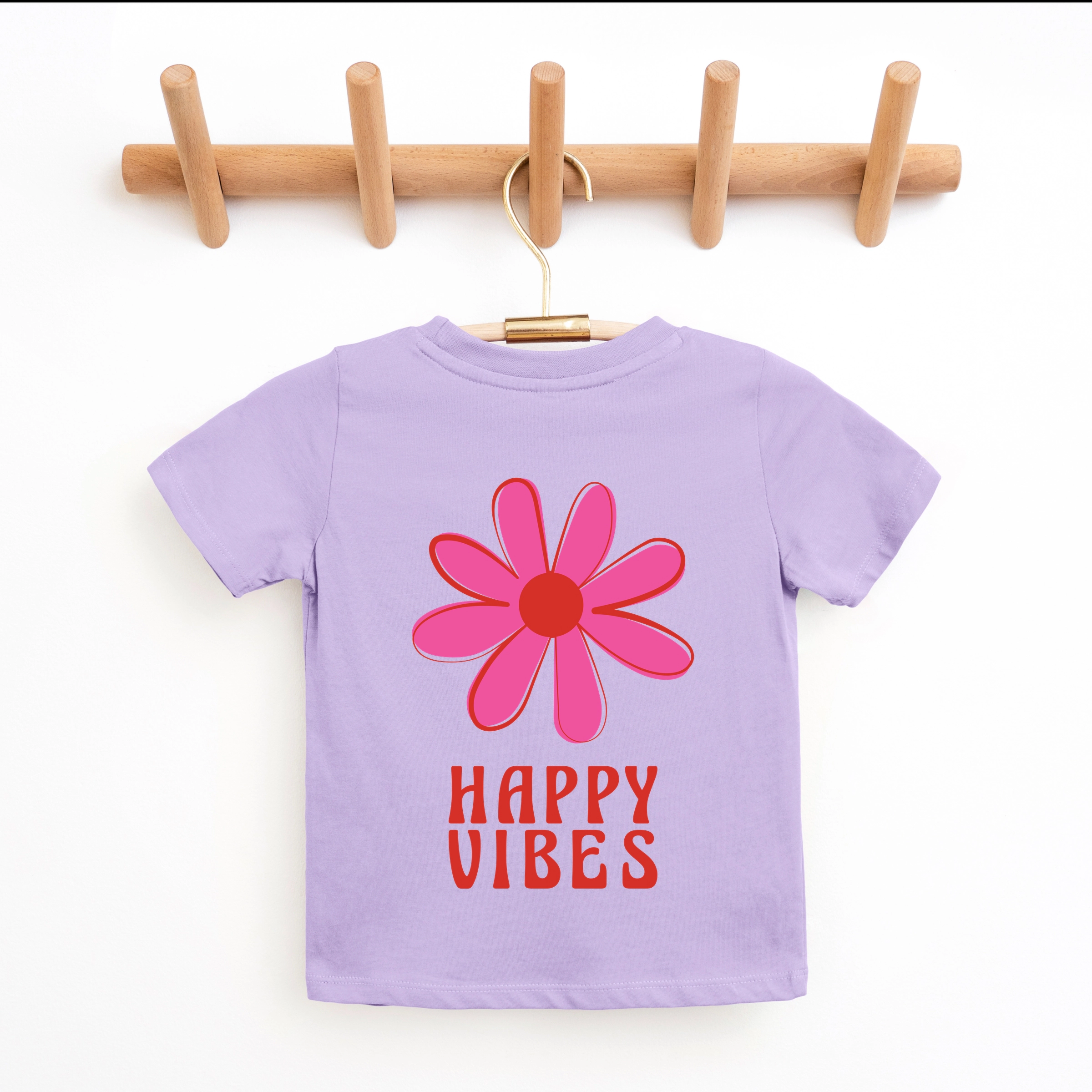 The Juniper Shop - Happy Vibes Flower Youth Short Sleeve Graphic T-Shirt