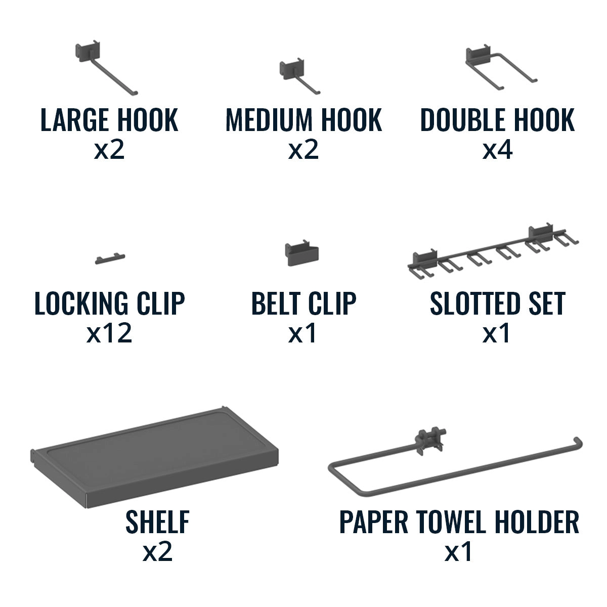 StoreYour 34" x 32" Pegboard, 13 Attachments