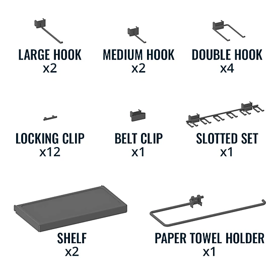 StoreYour 34" x 32" Pegboard, 13 Attachments