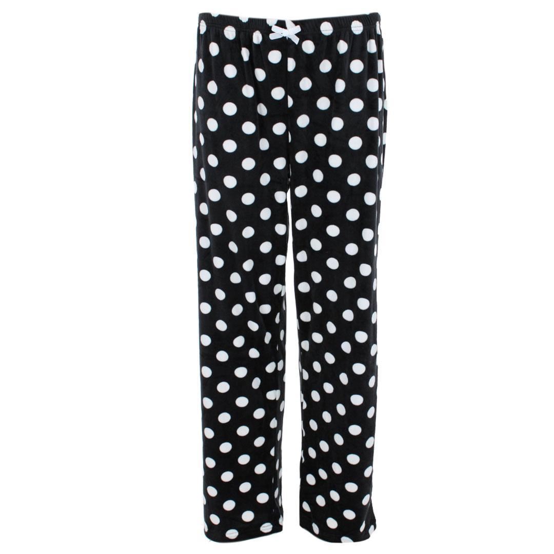 Weekending Women's Polka Dot Velour Pajama Pants
