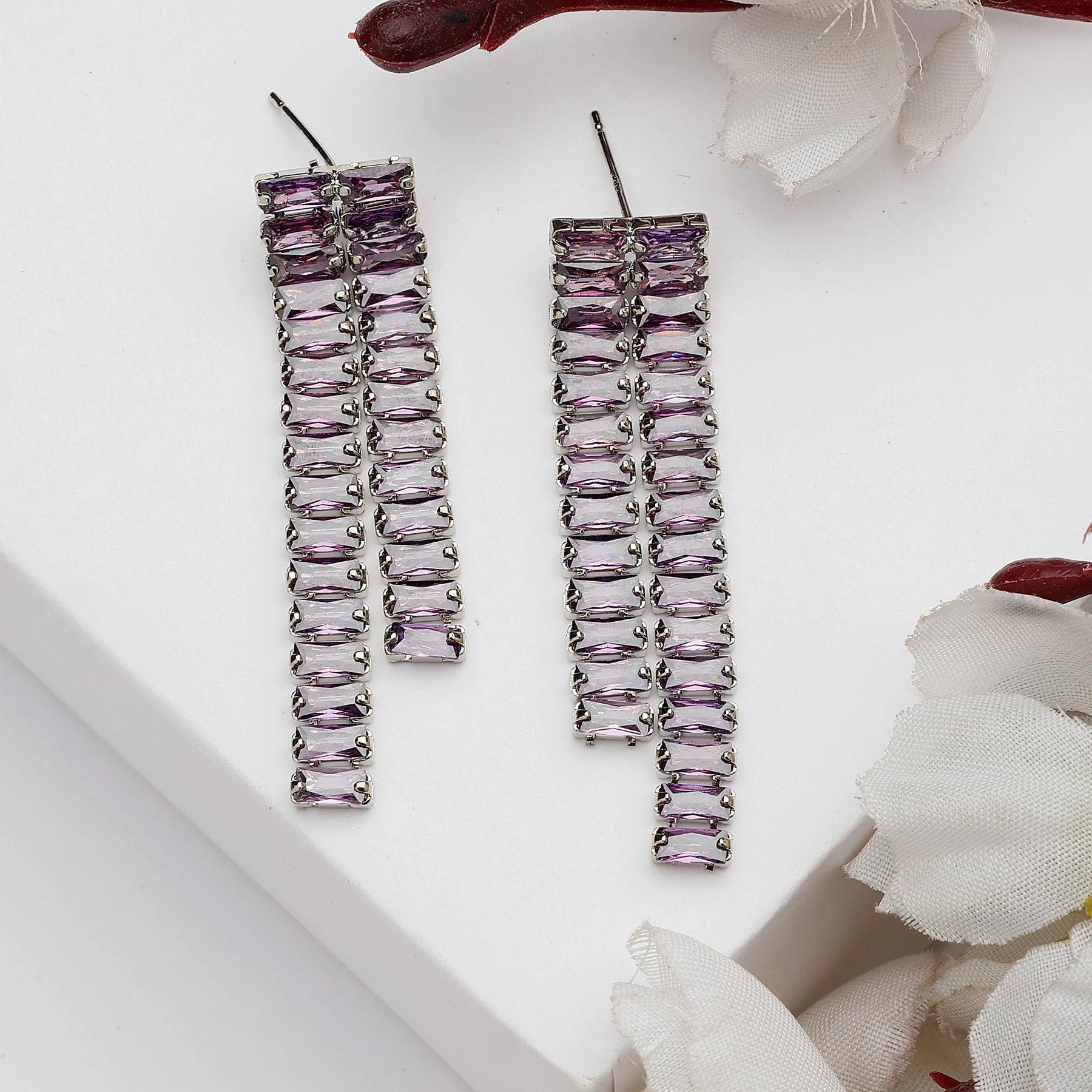 AGP PARIS Womens Diva Asymmetric Drop Earrings