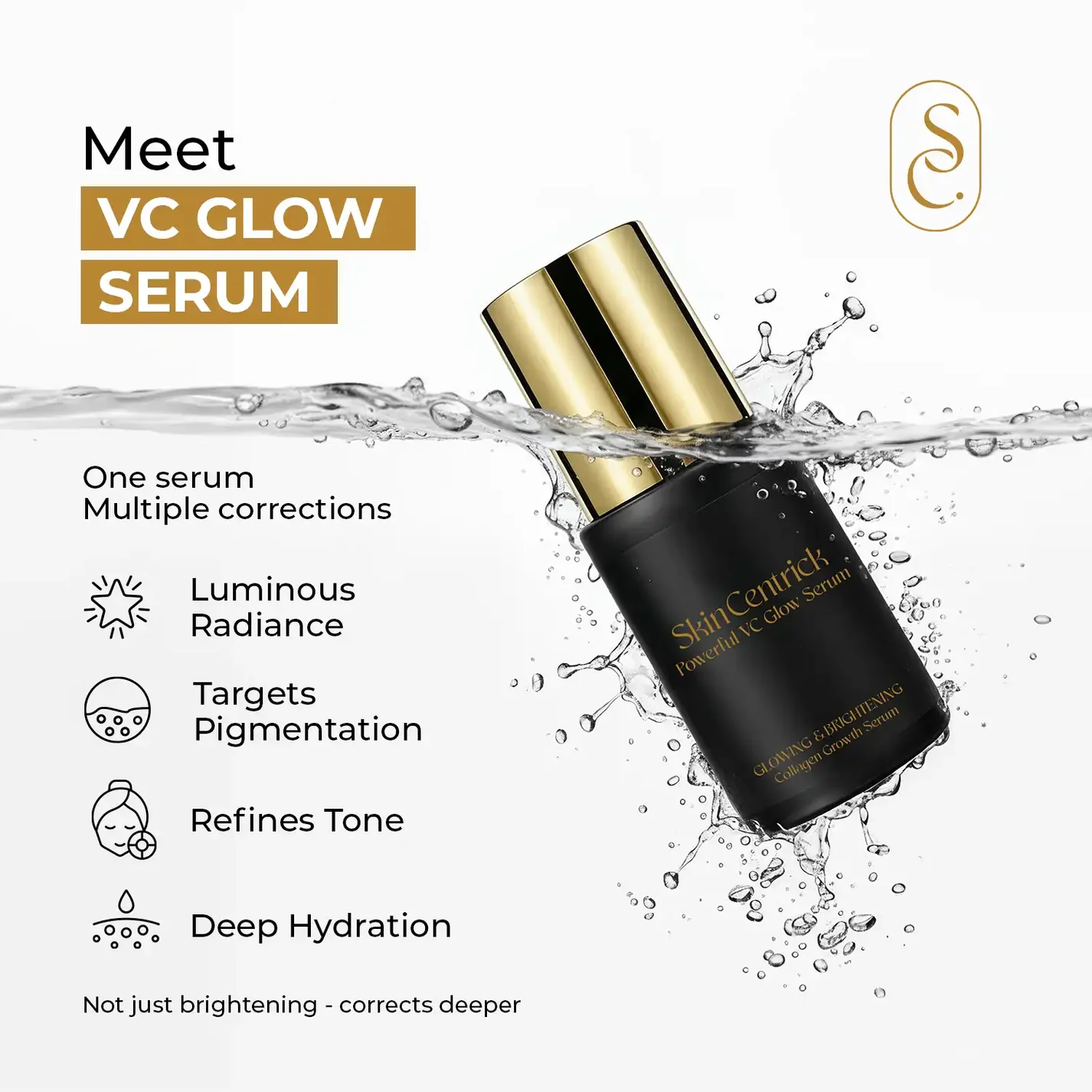 Skin Centrick Powerful VC Glow Serum – Brightening Vitamin C Face Serum