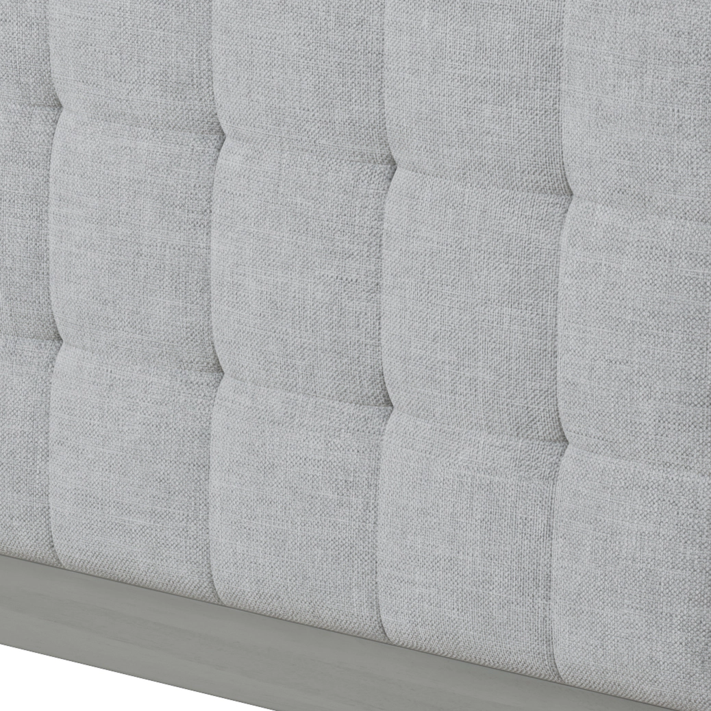 Flynama California King Solid Wood Platform Bed with Upholstered Headboard