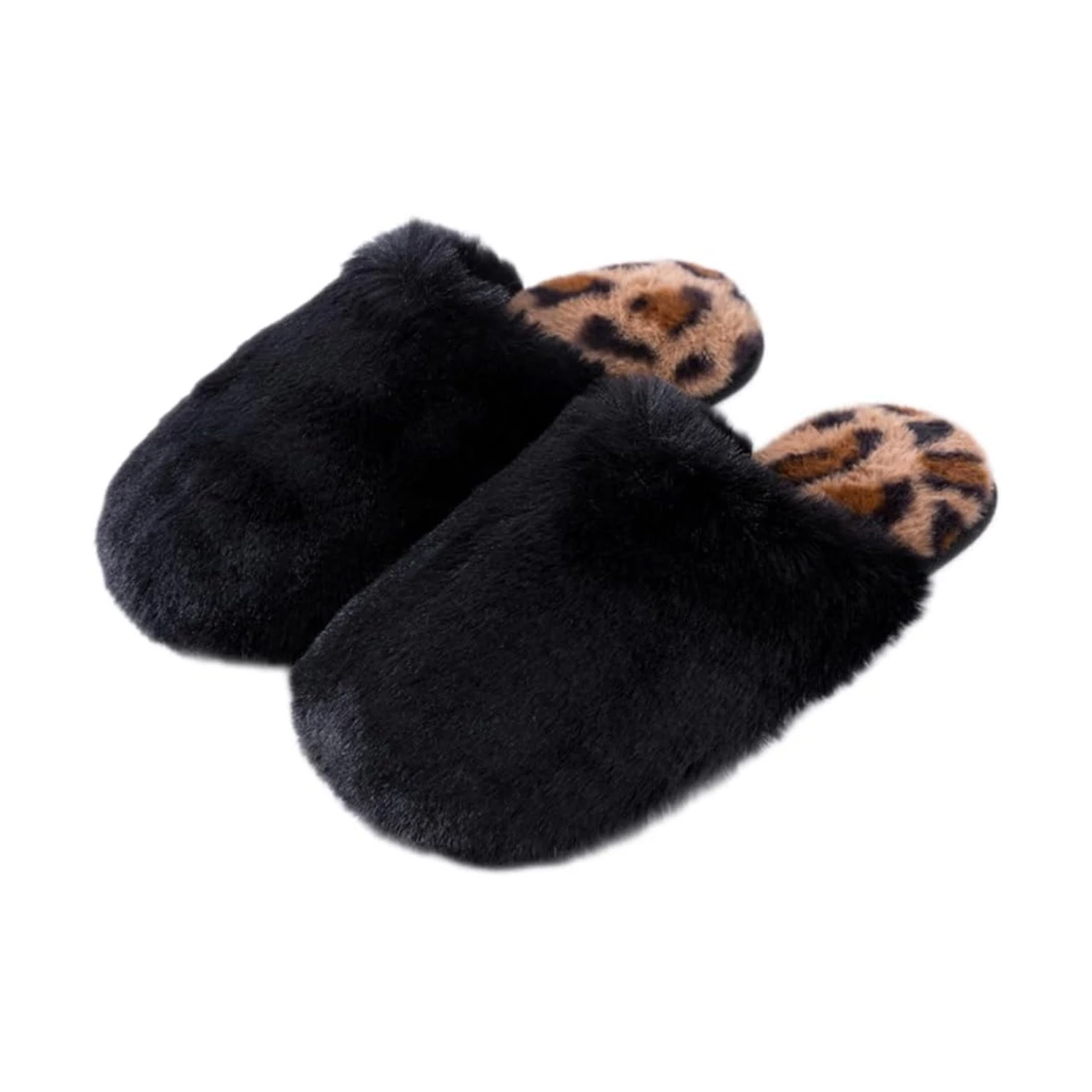 Roxoni Women's Sweater Knit Fuzzy House Slippers