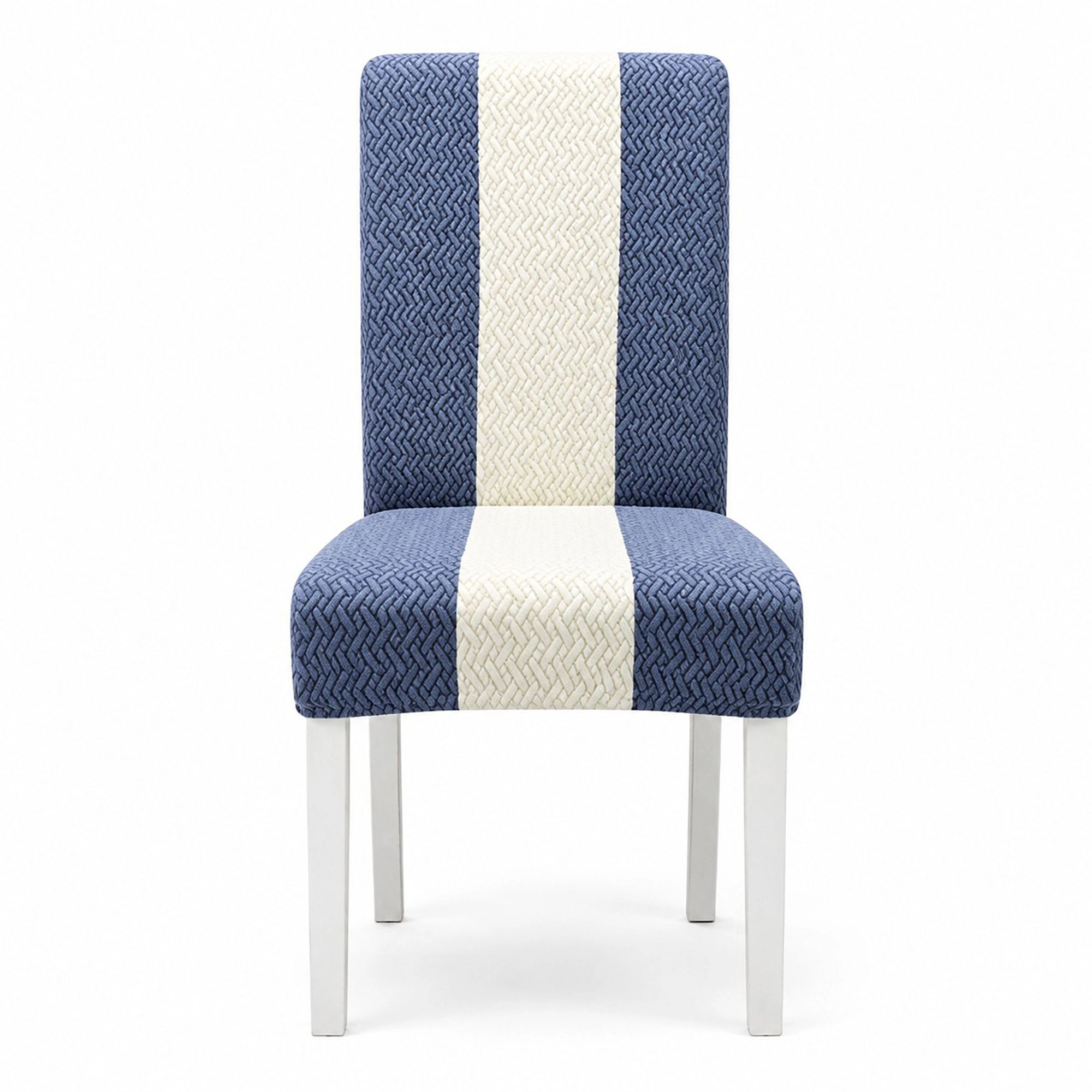 Alilang Two Tone Stretch Dining Chair Cover with Textured Jacquard Design