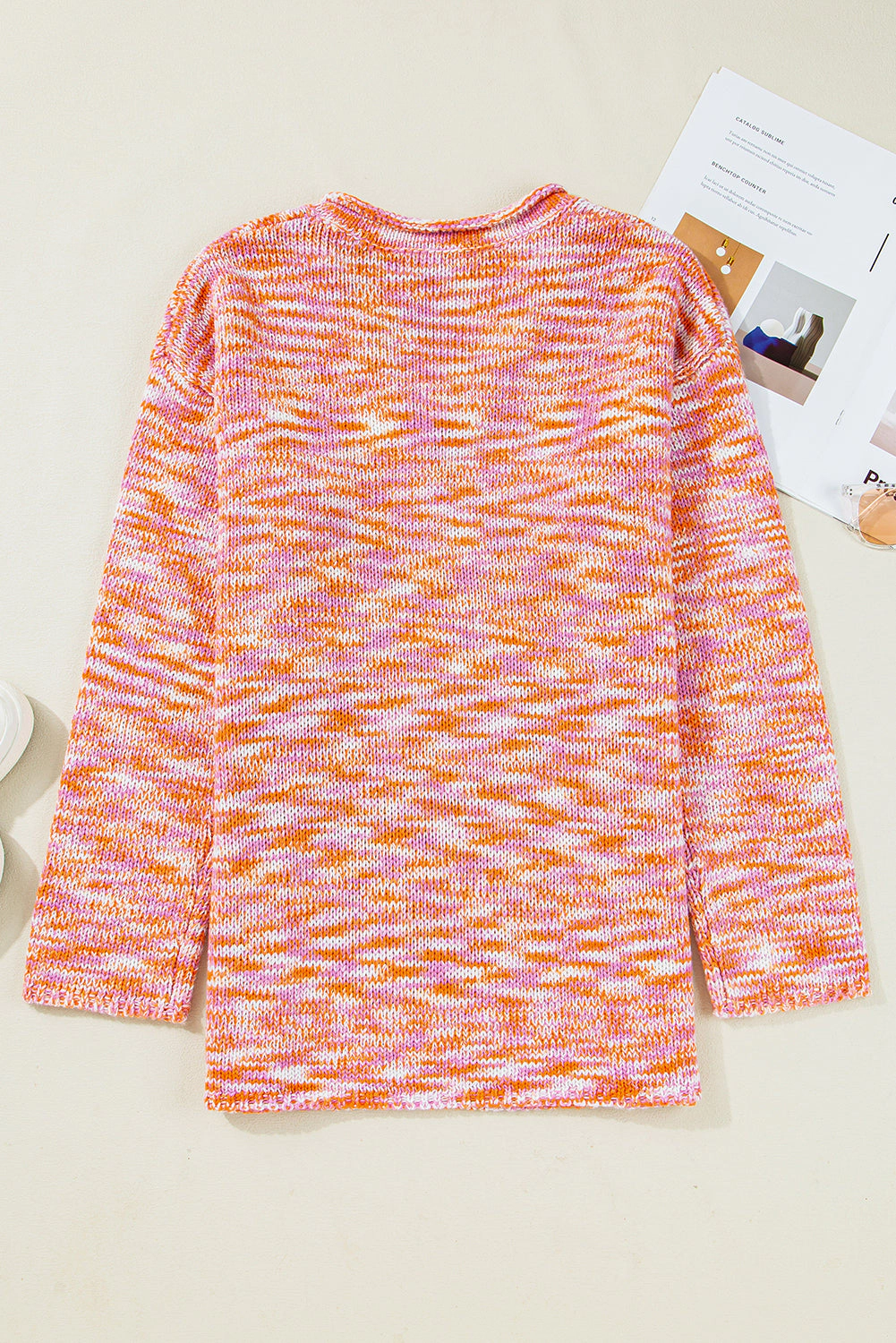 Threaded Pear Women's Sofia Shoulder Tunic Oversized Sweater