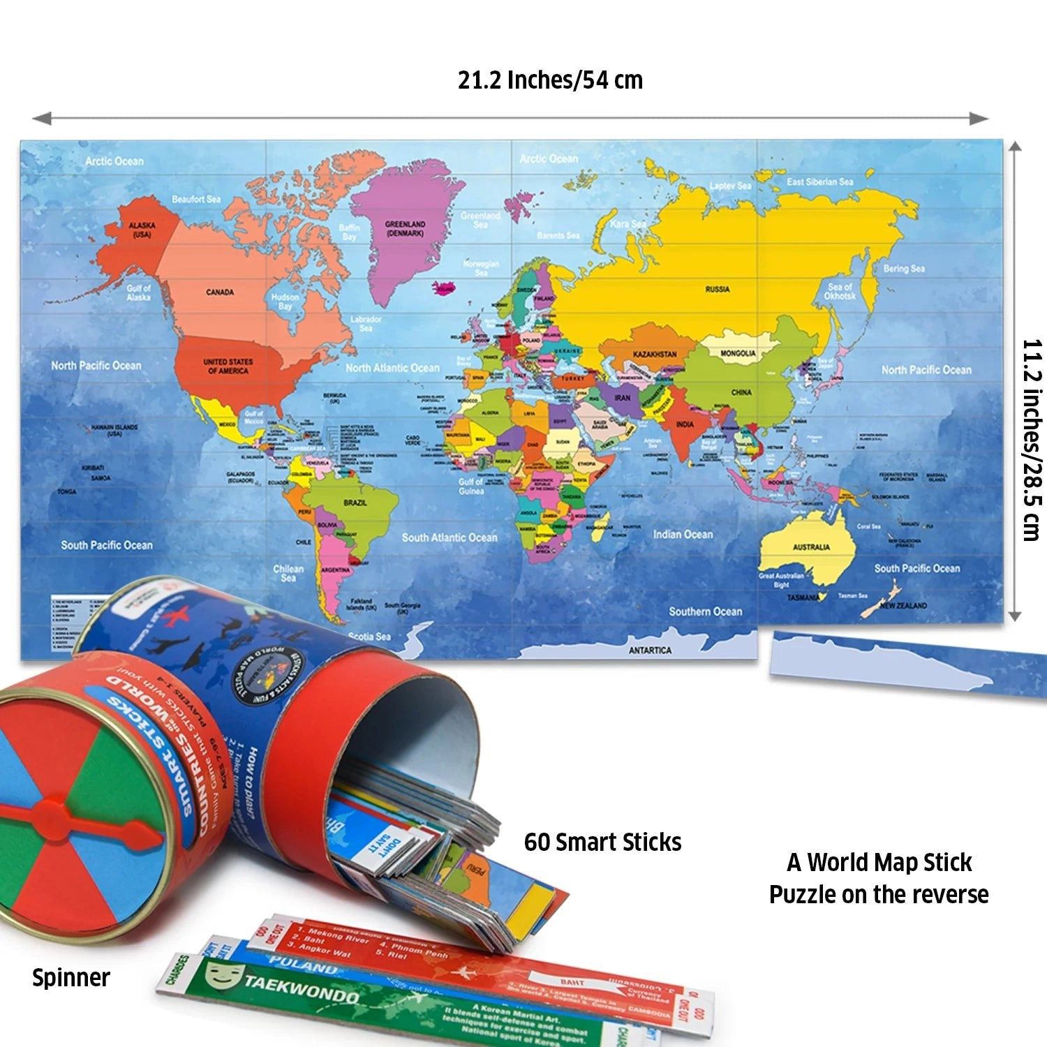 Chalk & Chuckles SMART STICKS-Countries - 1-4 Players
