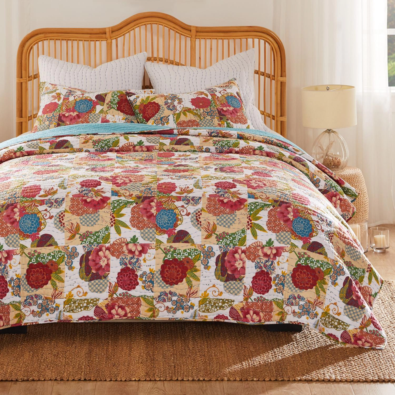 Greenland Home Fashions Jewel Luxurious Modern Design 2 Piece s Quilt Set
