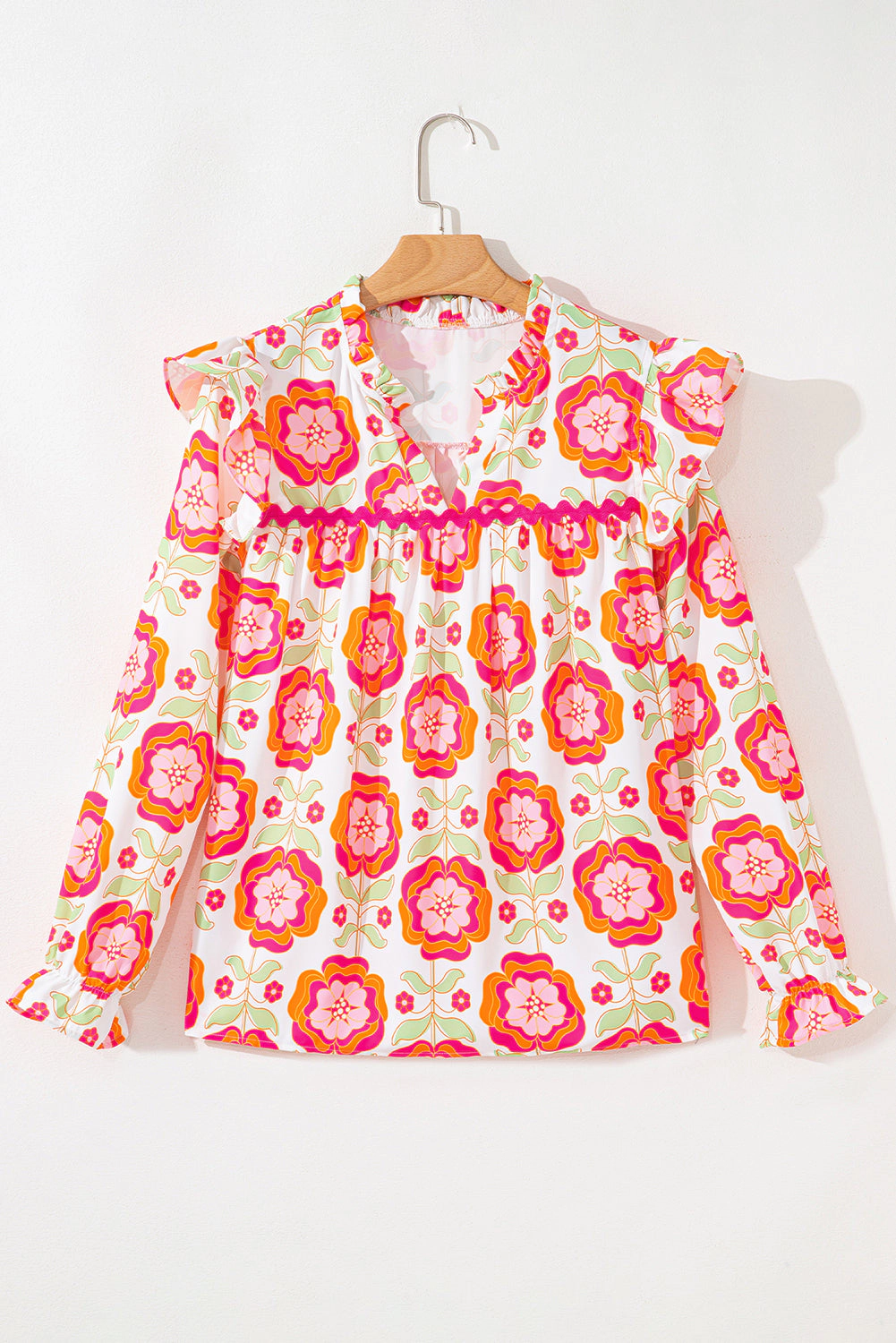 Threaded Pear Women's Josimira Long Sleeve Blouse Top