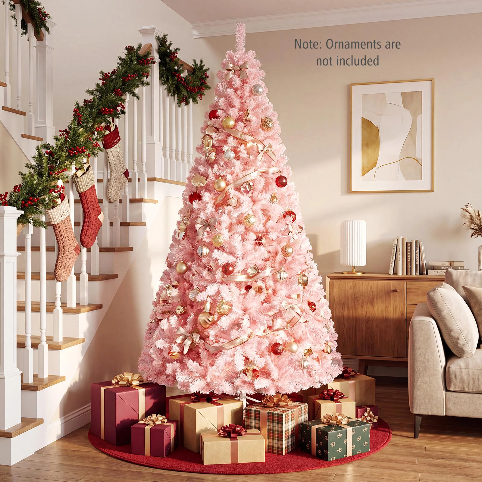 Costway 6/7ft Christmas Tree Hinged Full Fir Tree Metal Season