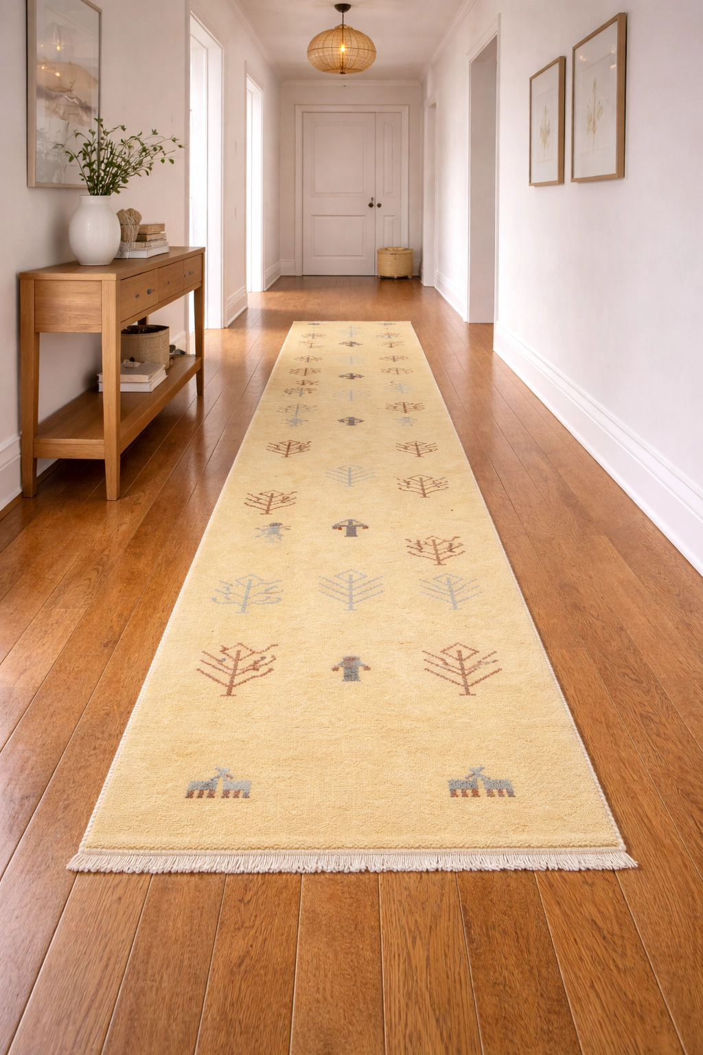 Magic Rugs 2'7 x 13'1 Hand Knotted Indo-Gabbeh Oriental Wool Runner Rug