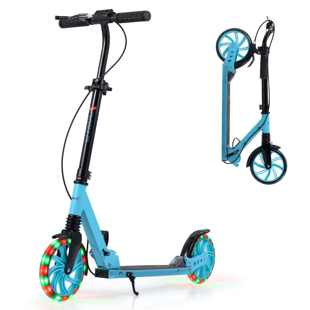 Hivvago Kick Scooter for Kids Foldable with Large Light-up Wheels