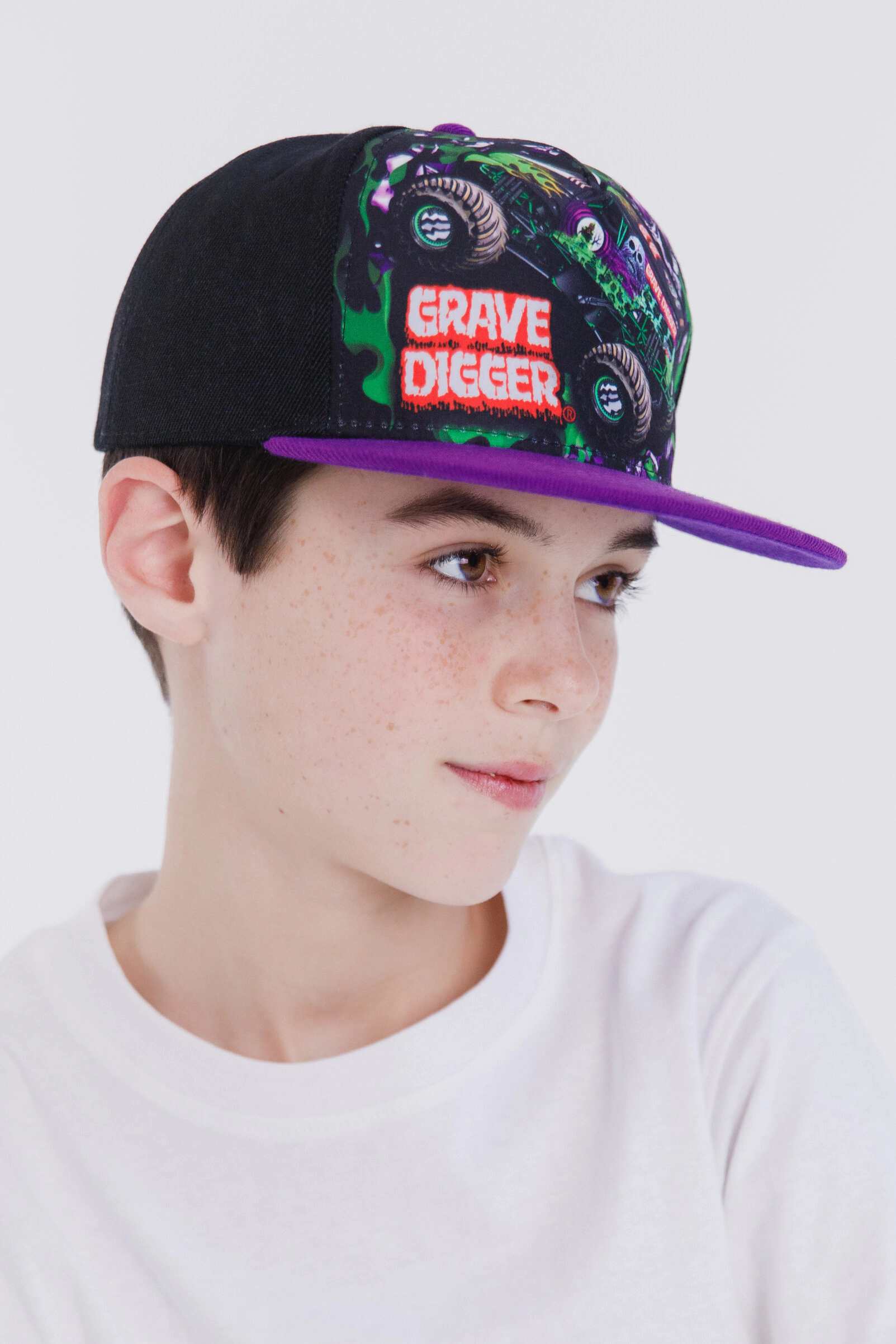 Monster Jam Grave Digger Boys' Strapback Baseball Cap