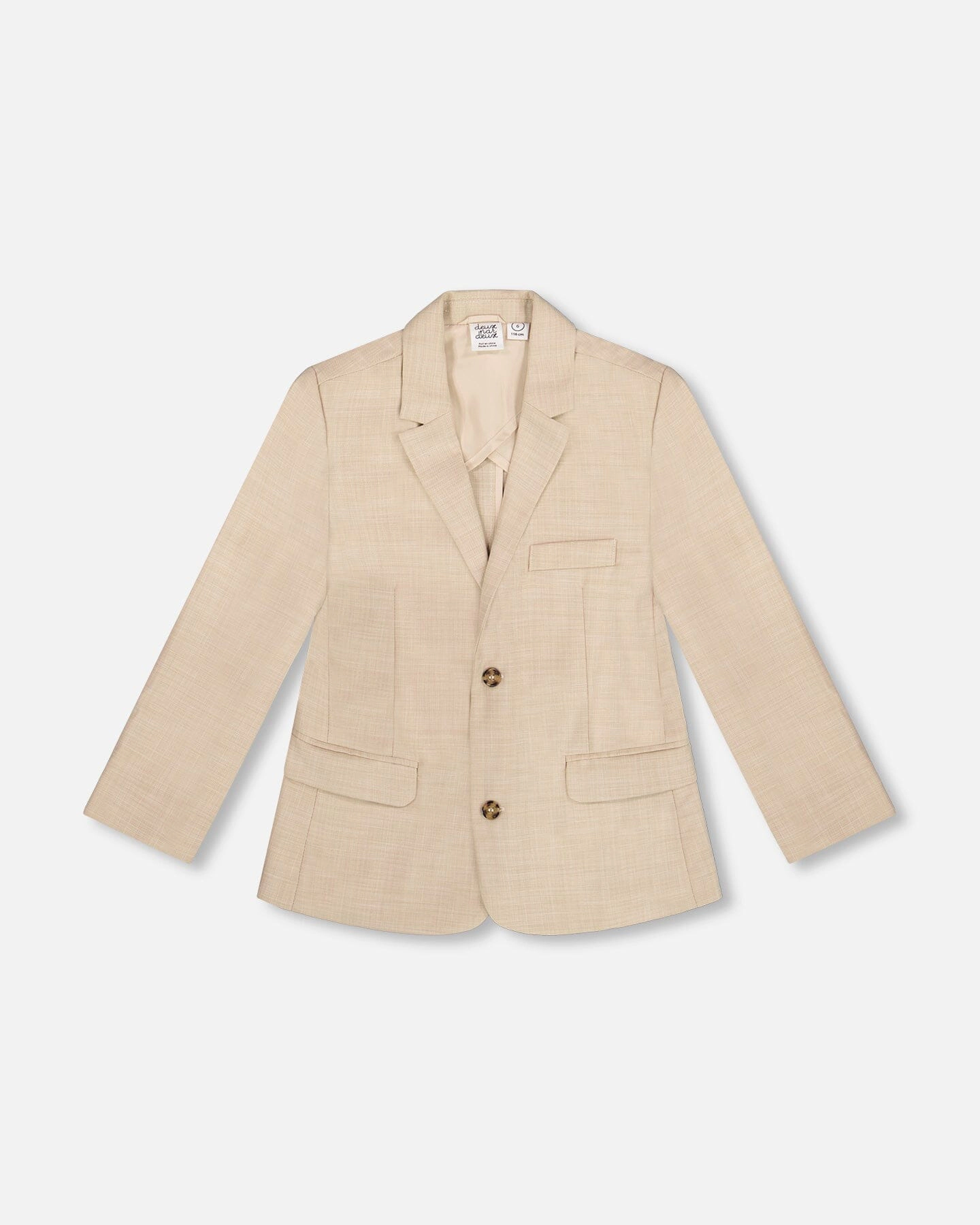 Deux par Boys Two-Button Tailored Blazer with Flap Pockets