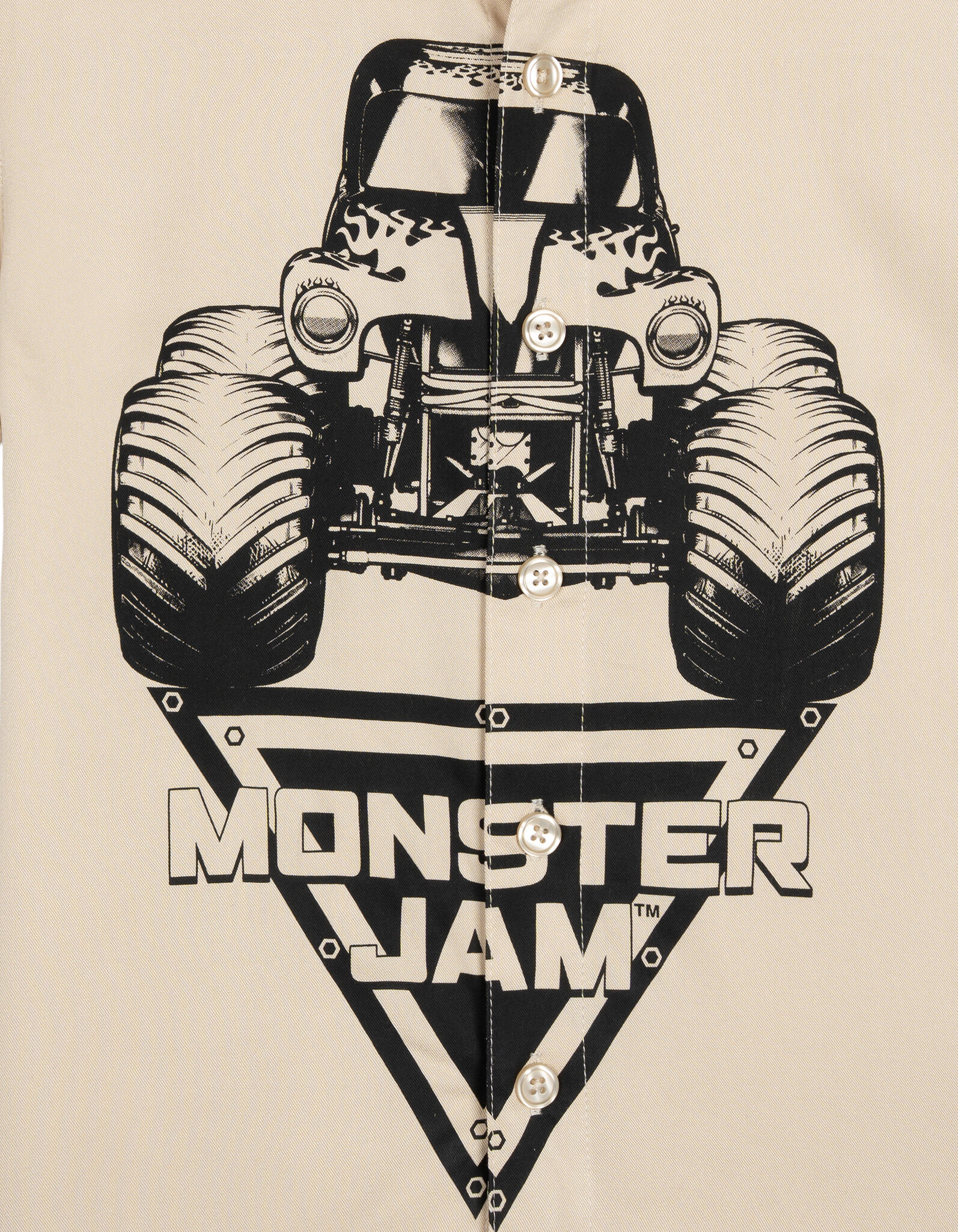 Monster Jam Matching Family Short Sleeve Button Down Shirt
