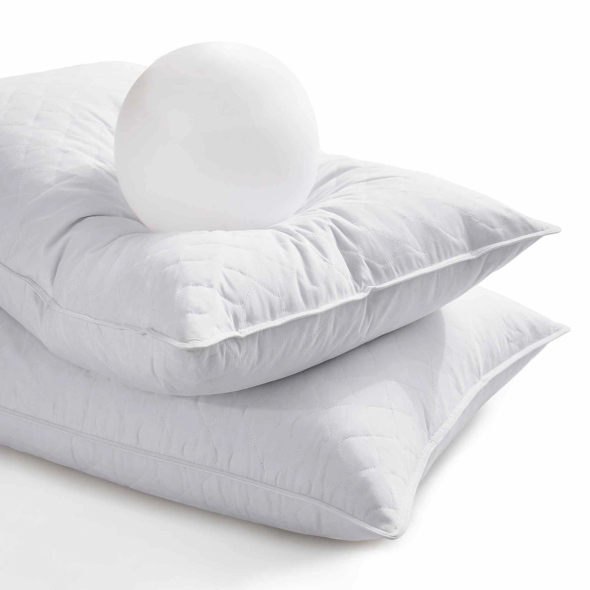 PeaceNest Oval-Quilted Goose Feather Sleep Pillows, 2-Pack