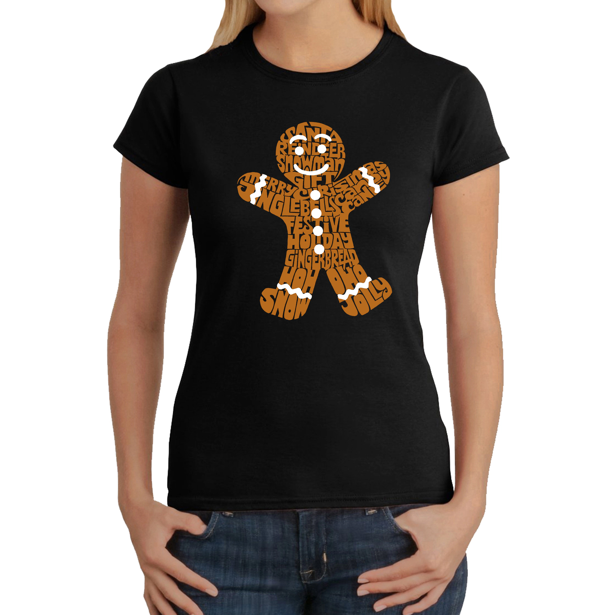 LA Pop Art Women's Word T-Shirt - Gingerbread