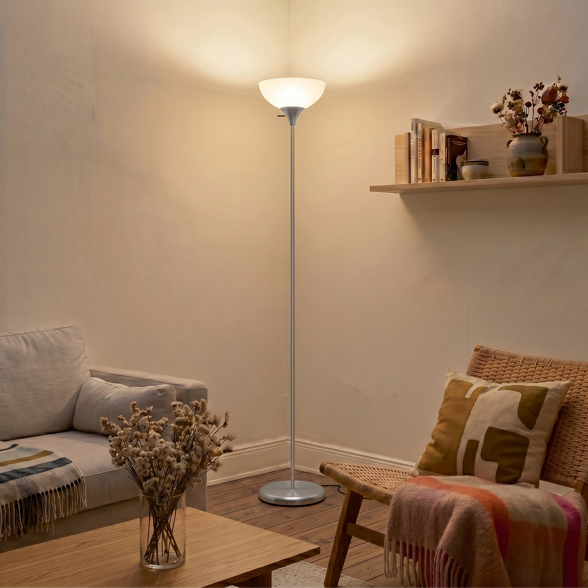 Brightech Sky Dome Torchiere Dimmable Floor Lamp