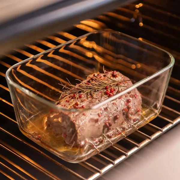 OU Glass Food Storage Container Set 6pc, Airtight Leak Proof Lids w/ Microwave Valve, Microwave Freezer Dishwasher Safe