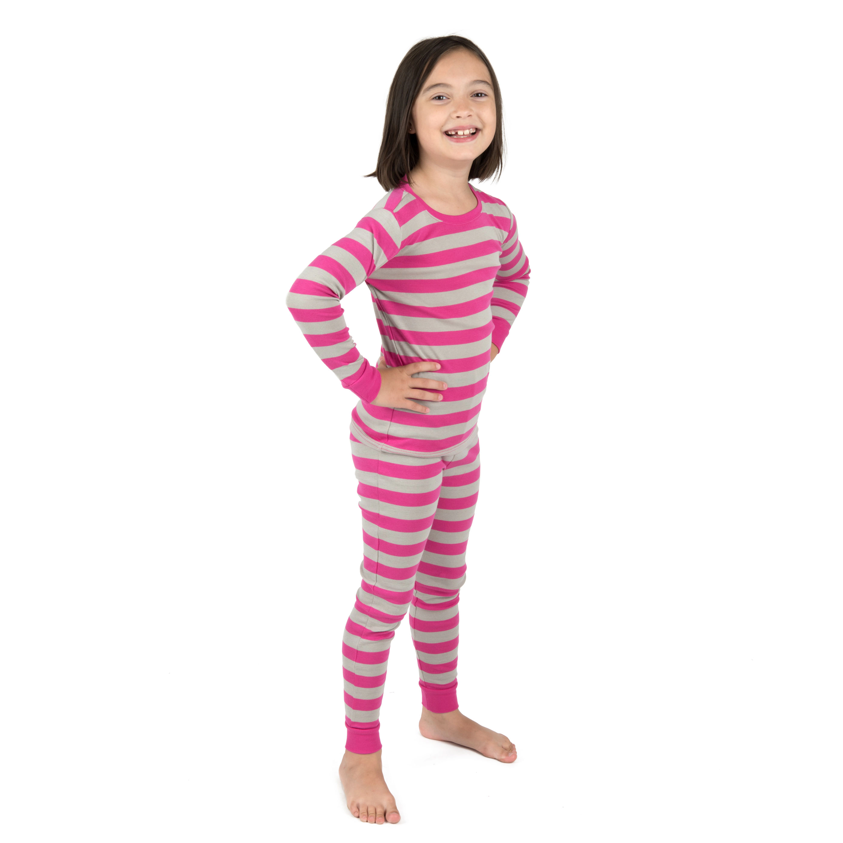 Leveret Baby/Toddler/Kids 2-pc Cotton Snug Fit Pink Striped Pajamas