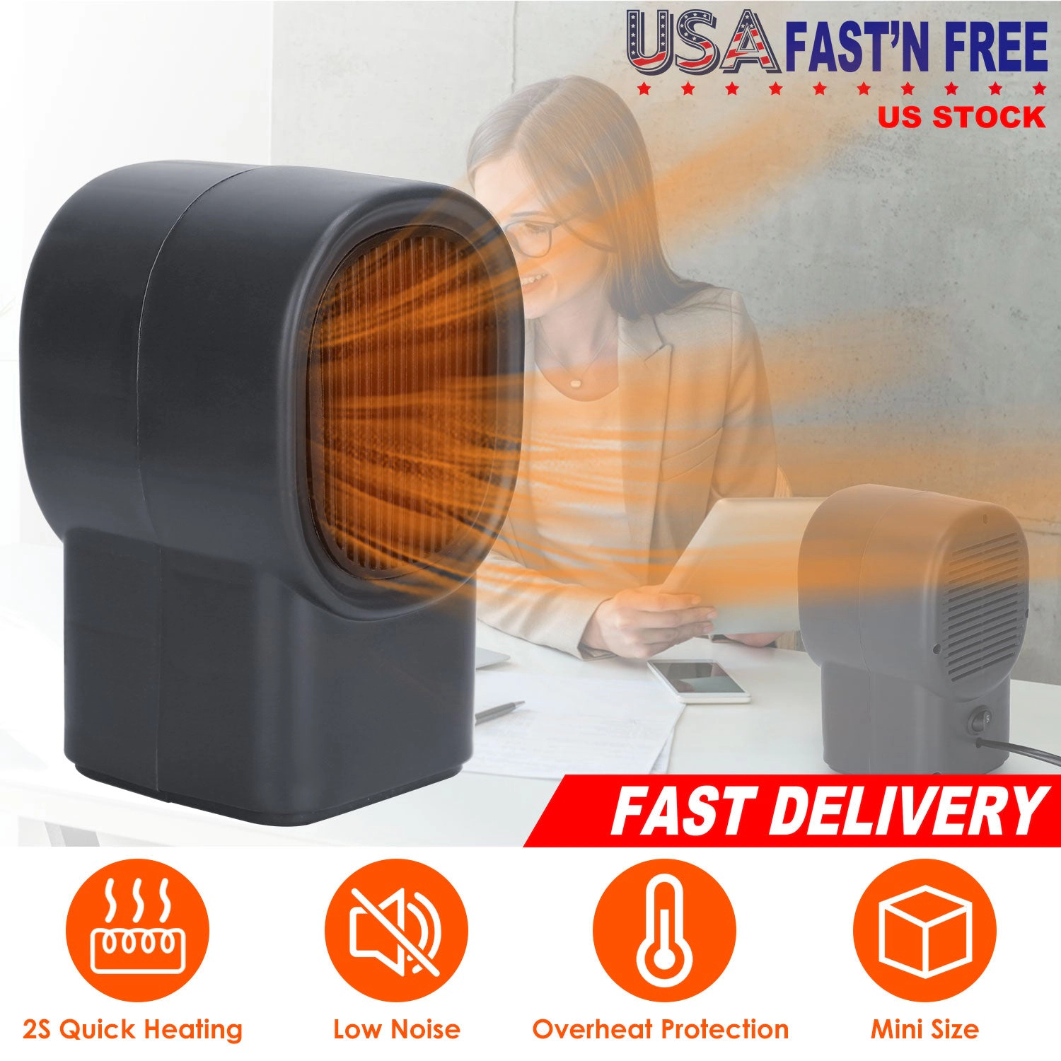GBruno 400W Portable Electric Space Heater